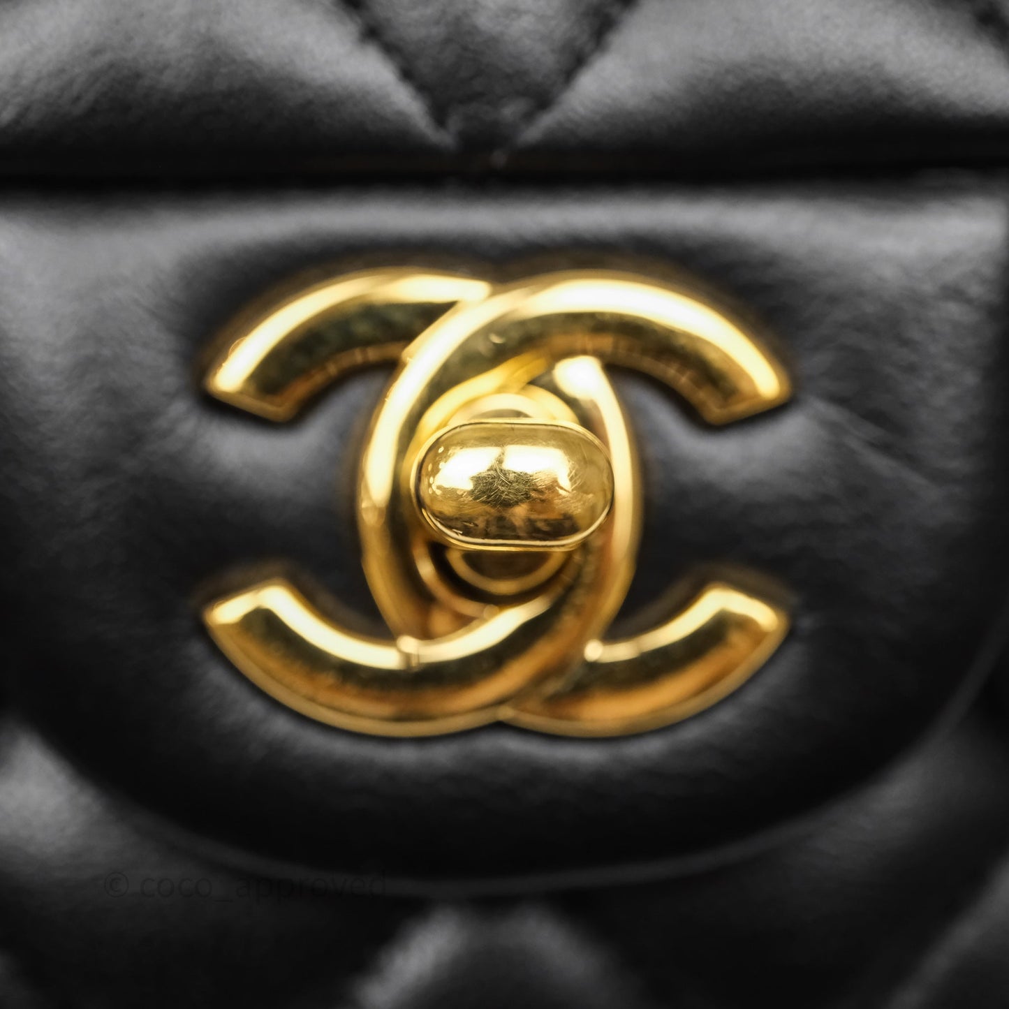 Chanel Small Classic Flap Quilted Black Lambskin Gold Hardware