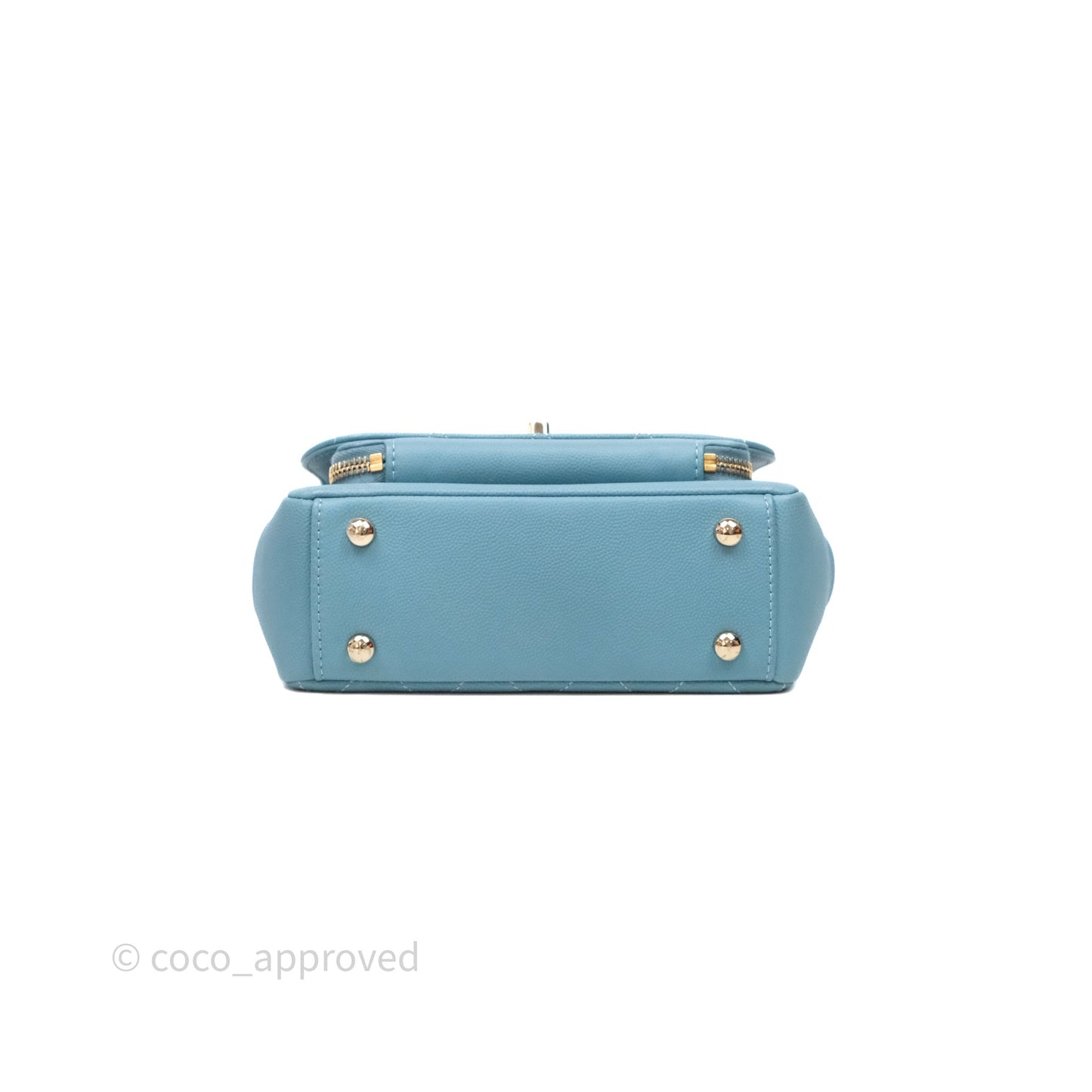 Chanel Small Quilted Business Affinity Flap Caviar Blue Gold Hardware