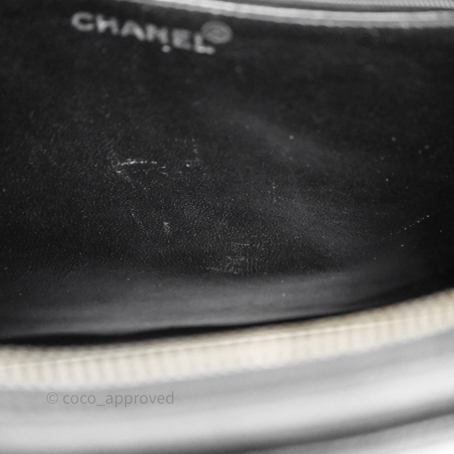 Chanel Vintage Tote Bag Black Caviar Silver Hardware