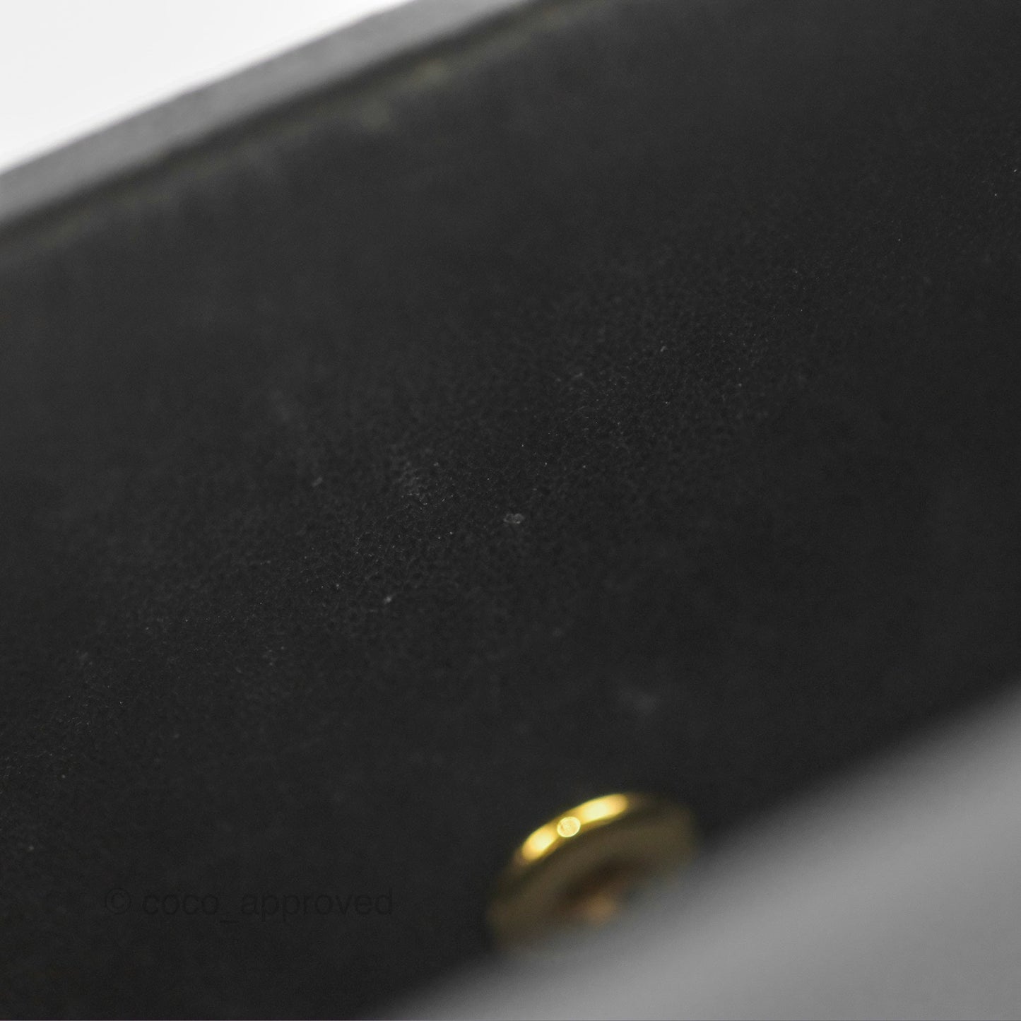 Chanel Mini Square Flap Quilted Black Caviar Gold Hardware