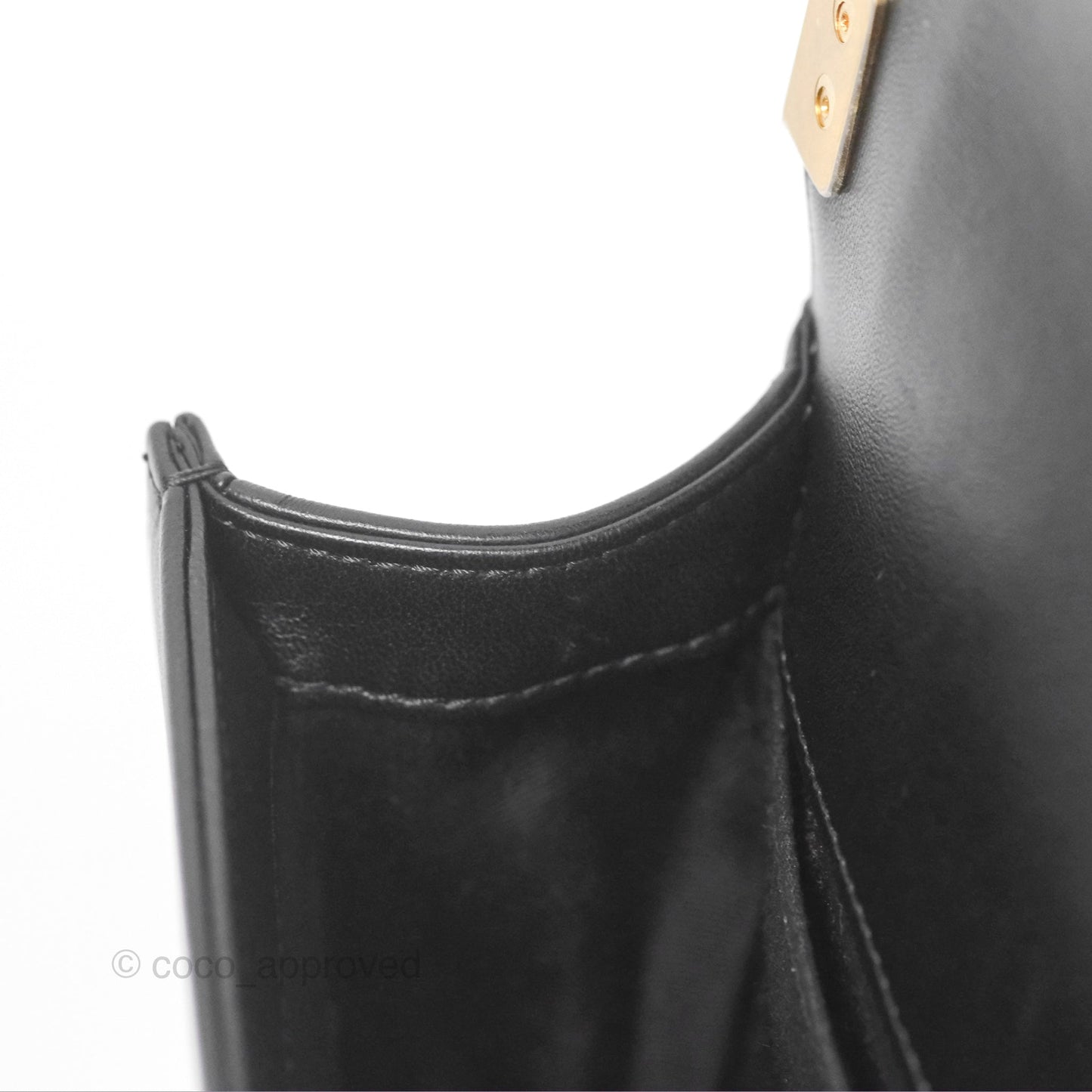 Chanel Small Boy Quilted Black Calfskin Gold Hardware