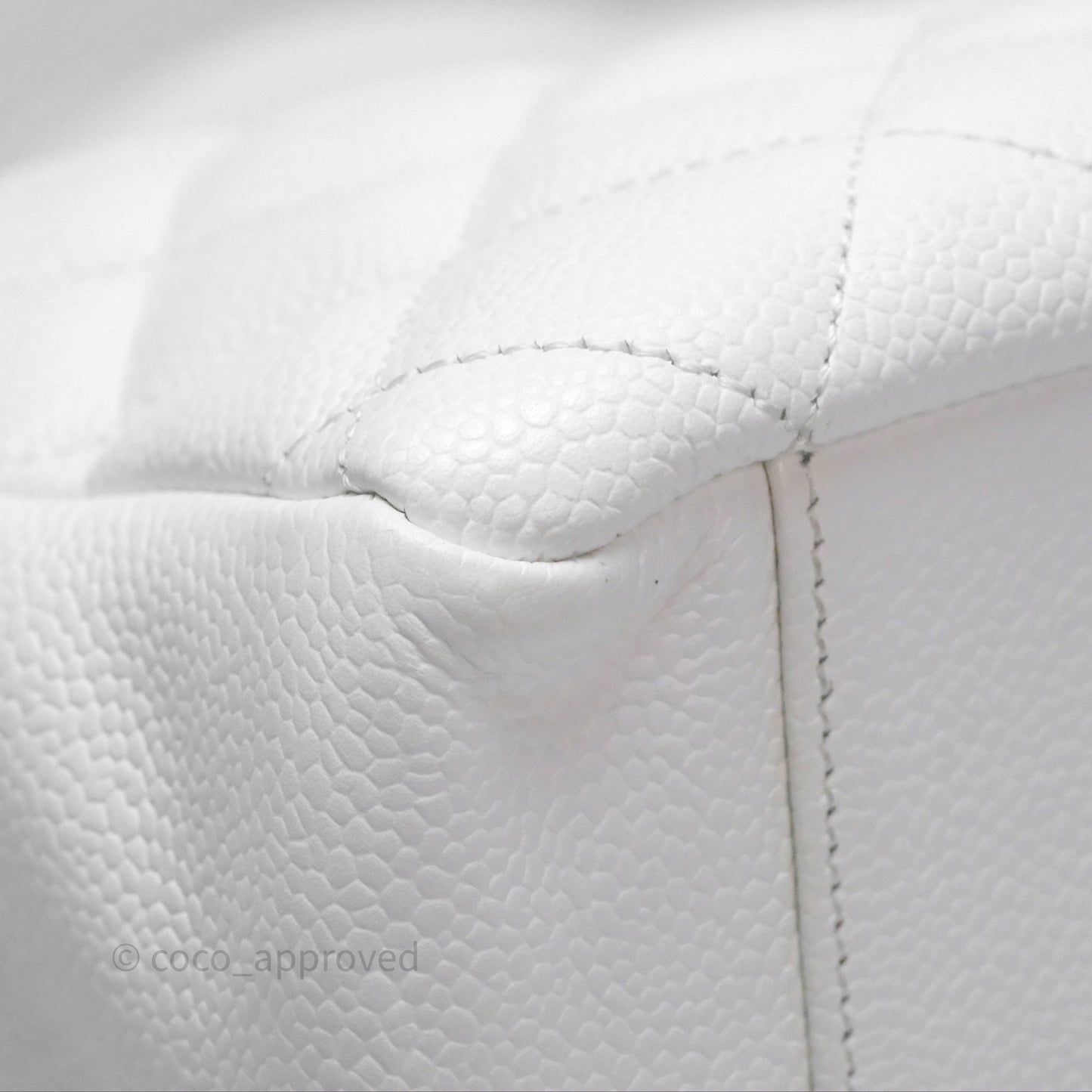 Chanel GST White Caviar Silver Hardware