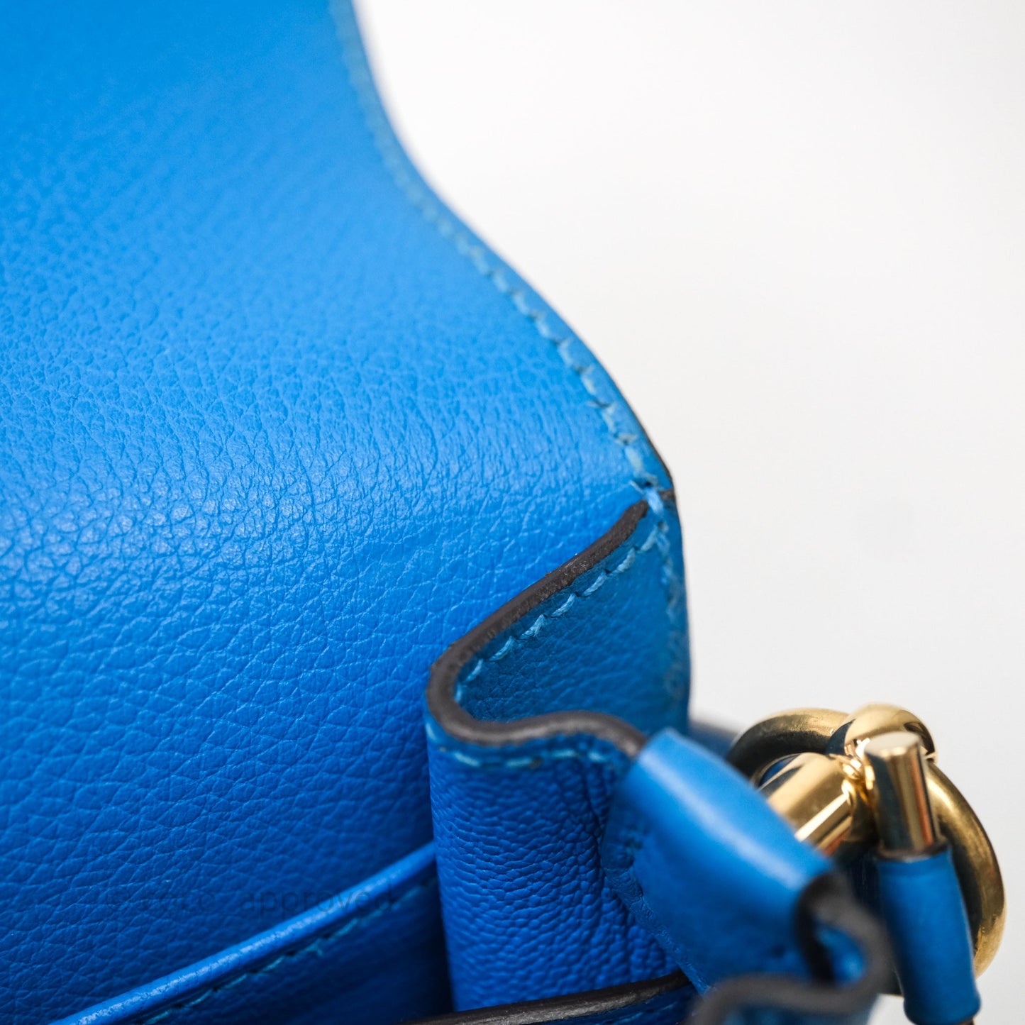 Hermès Roulis Mini 18 Bleu Zanzibar B3 Evercolor Gold Hardware