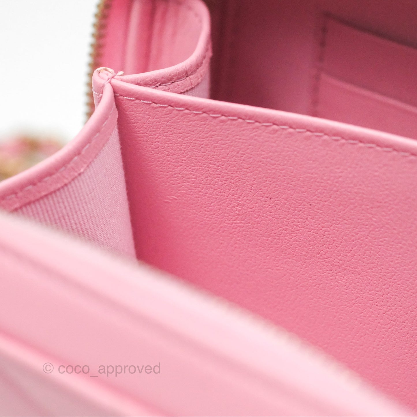 Chanel Camera Case Quilted Pink Lambskin Gold Hardware
