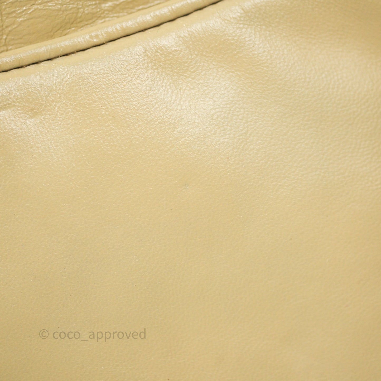 Chanel Vintage CC Flap Bag Beige Lambskin Gold Hardware