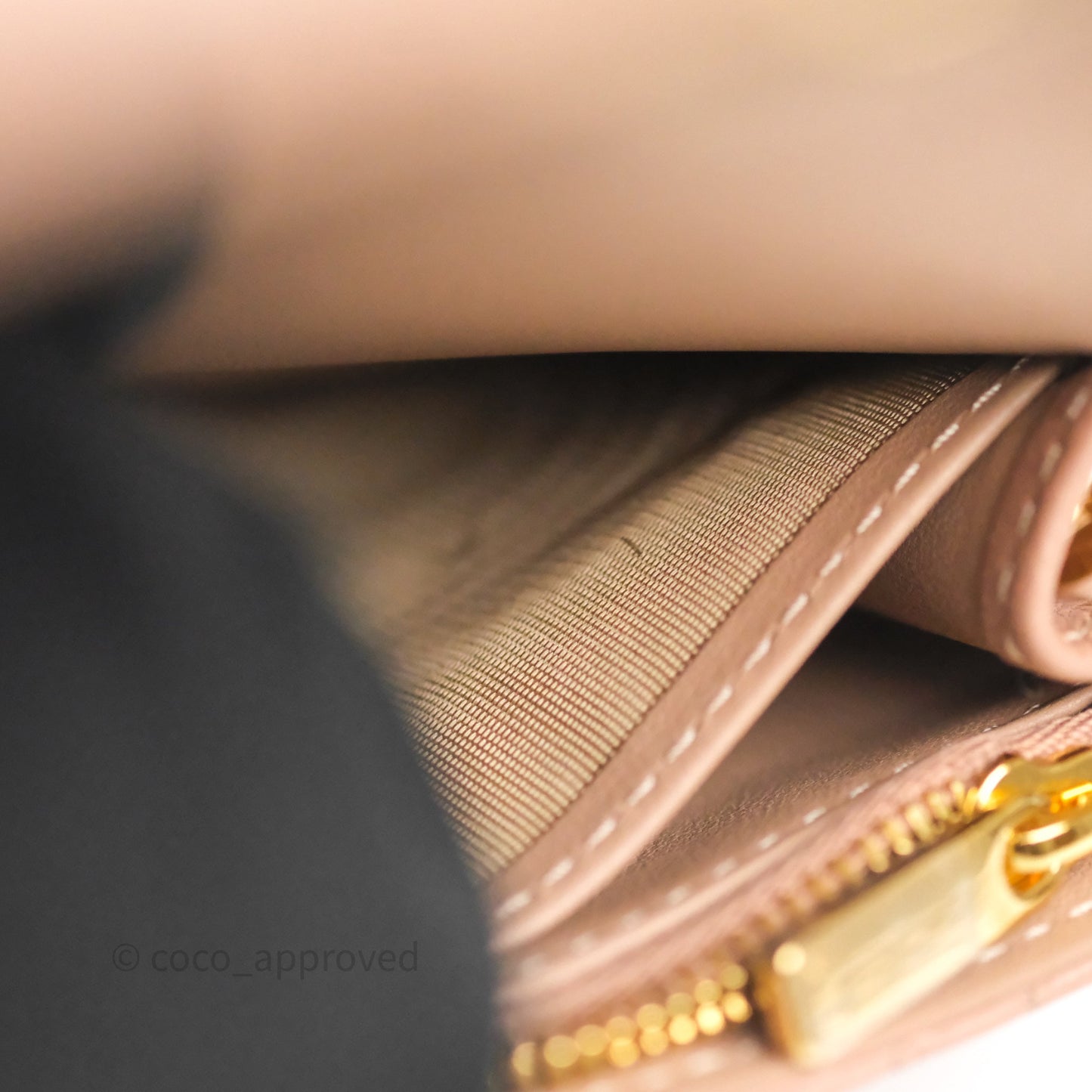 Christian Dior Caro Pouch with Chain In Supple Pink Cannage Calfskin