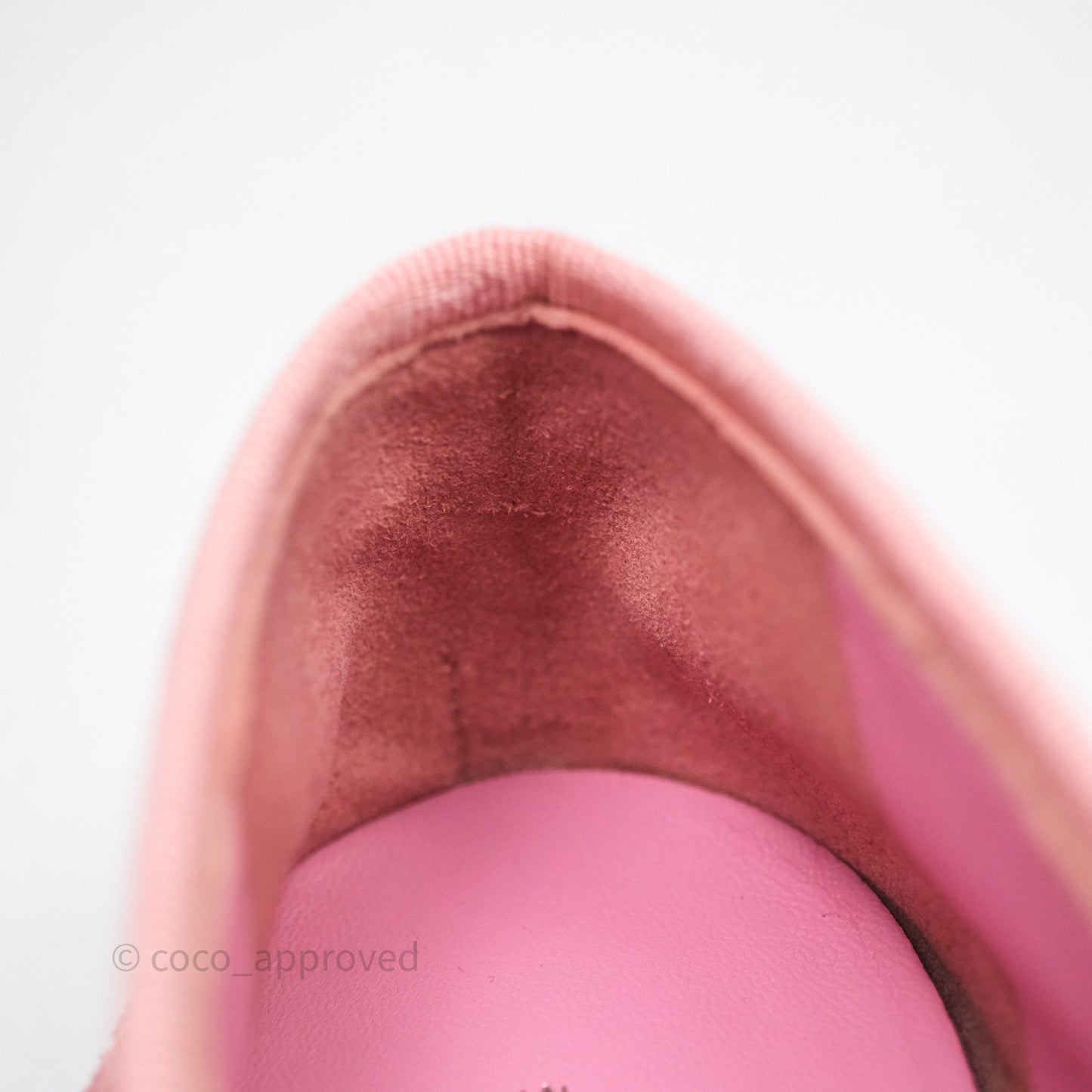 Chanel Ballerina Flats Camellia Quilts Pink Velvet Size 38