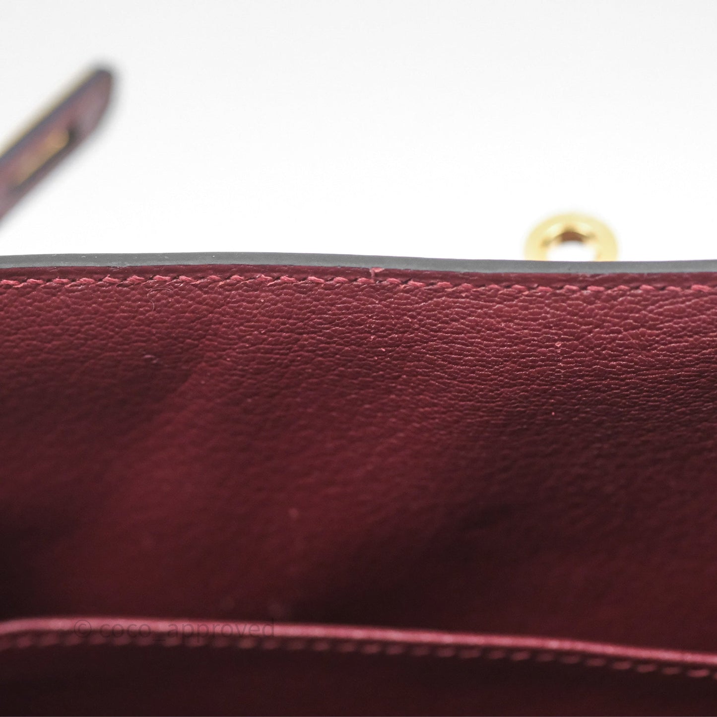 Hermès Sellier Kelly 25 Rouge H Epsom Gold Hardware