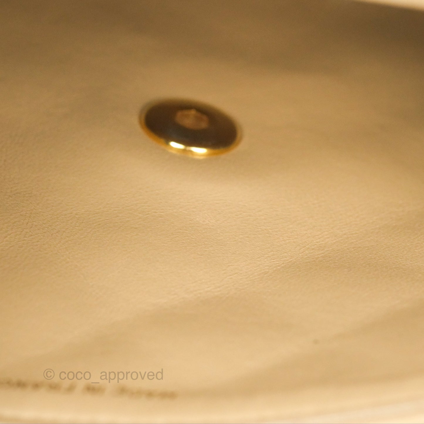 Chanel Vintage Square Flap Bag Beige Lambskin 24K Gold Hardware