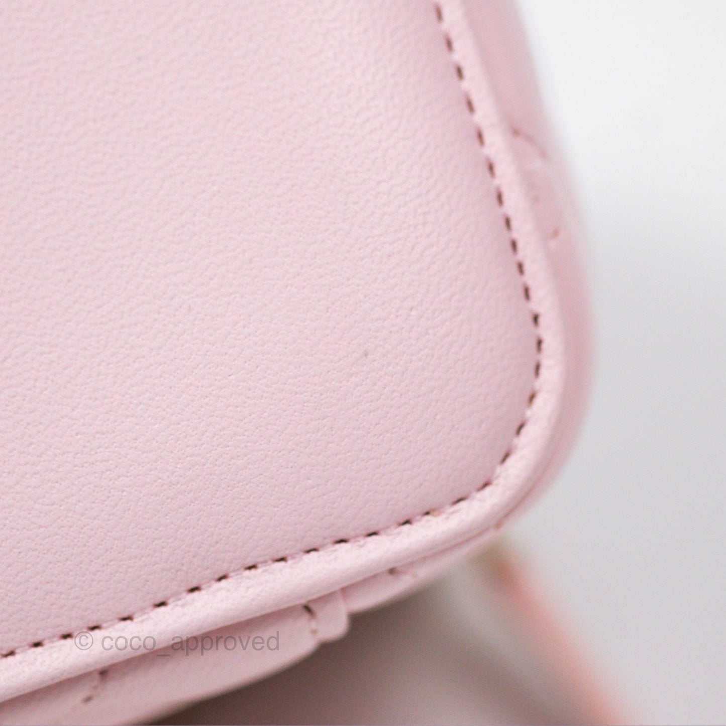 Chanel Vanity Rectangular Top Handle Pink Lambskin Gold Hardware