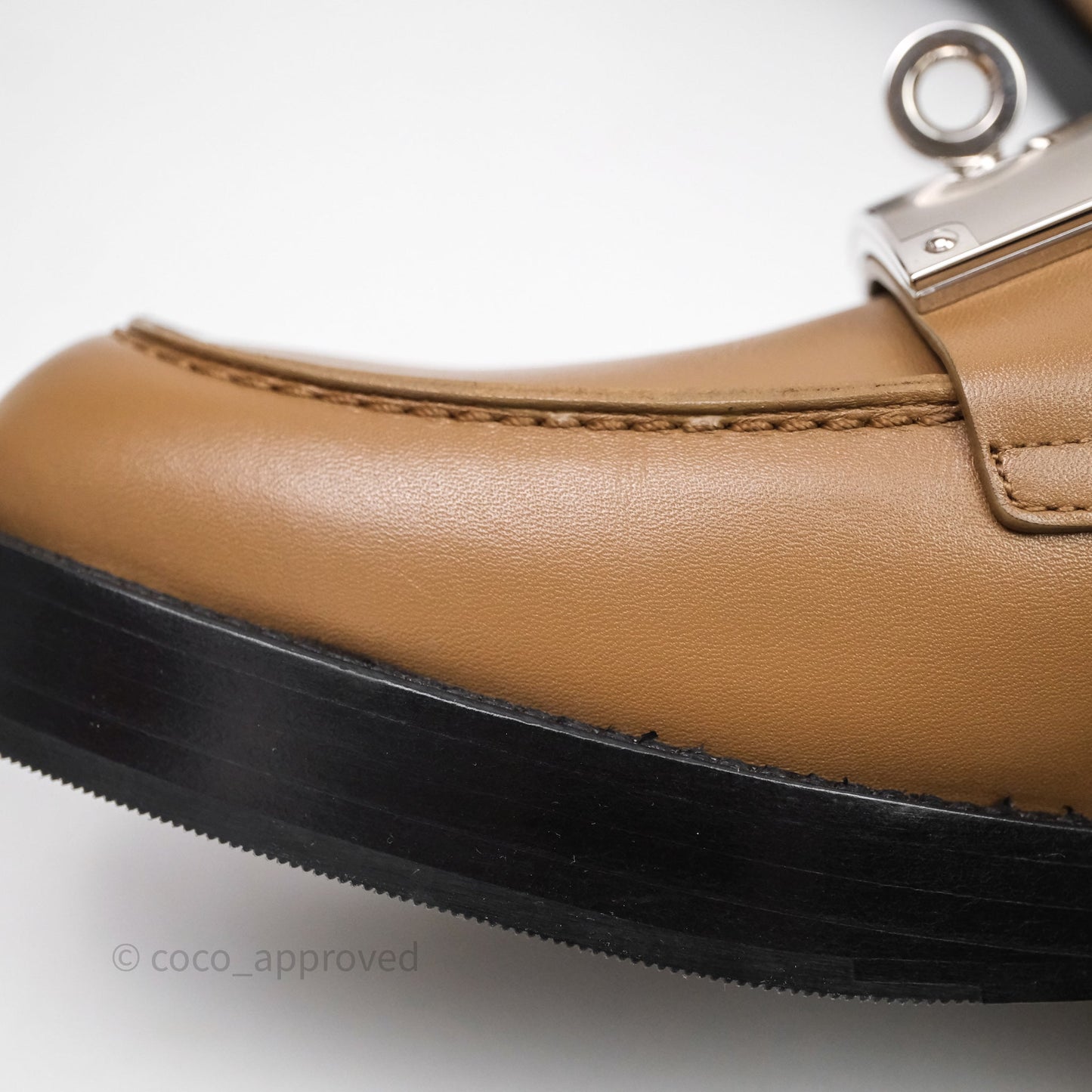 Hermès A Eclair Kelly Loafer Brown Size 38.5