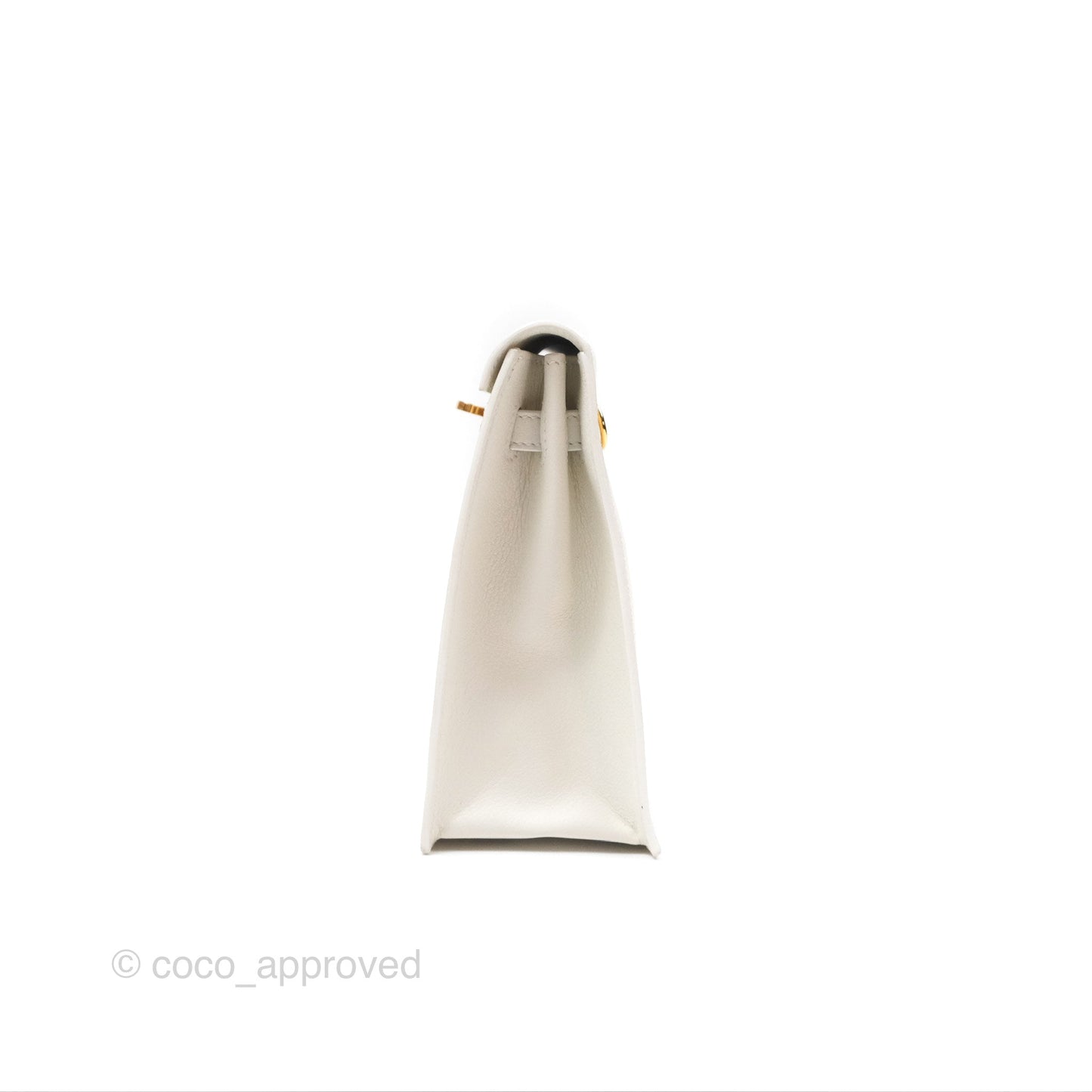 Hermès Kelly Danse II Bag White Evercolor Gold Hardware