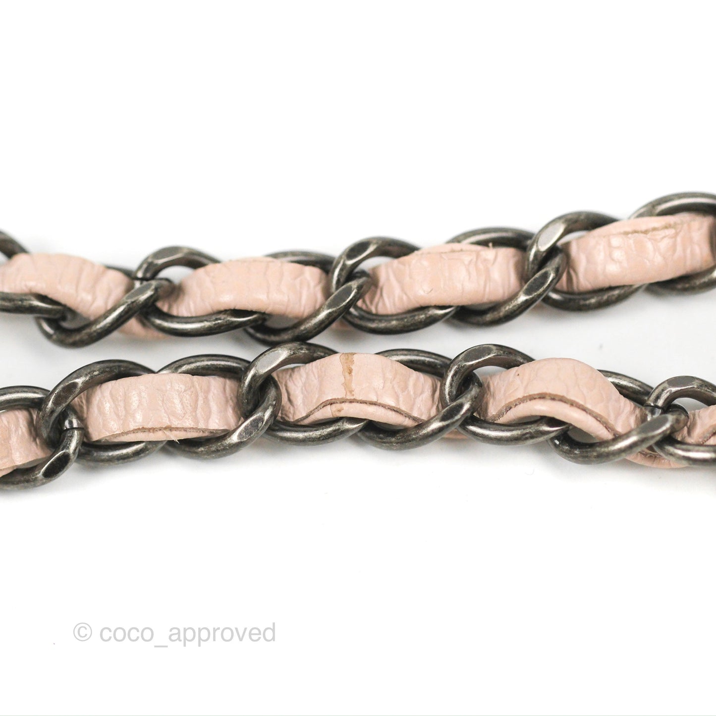 Chanel Quilted Mini Square Flap Pale Pink Caviar Ruthenium Hardware