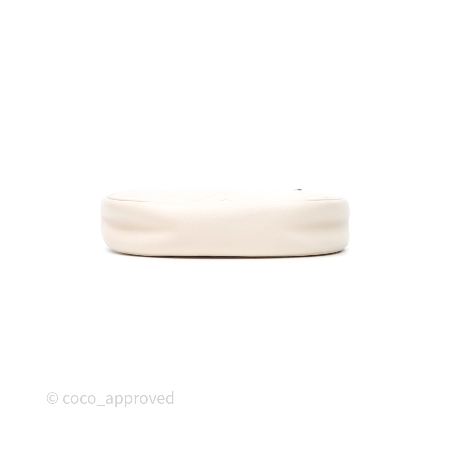 Gucci GG Marmont Half Moon-shaped Hobo Bag White