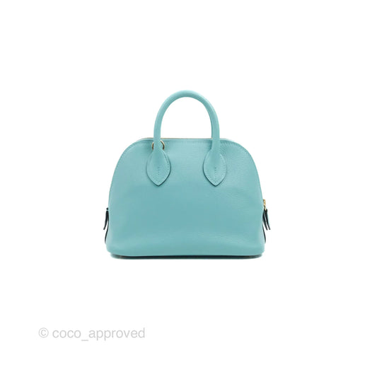 Hermes Mini Bolide 1923 Bag Bleu Atoll Evecolor Gold Hardware
