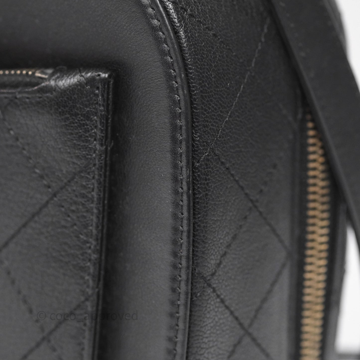 Chanel Coco Curve Vanity Black Calfskin & Goatskin Antique Gold Hardware