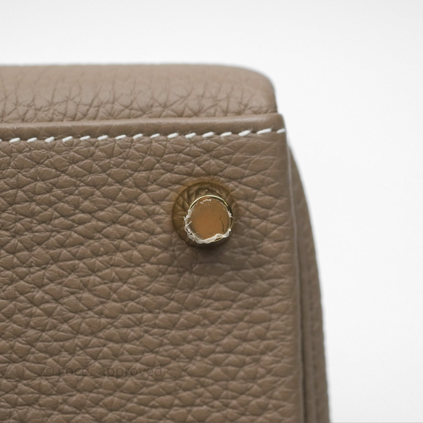 Hermès Kelly 25 Etoupe 18 Retourne Togo Gold Hardware