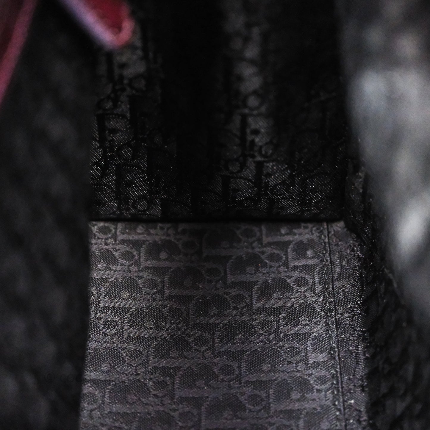 Christian Dior Medium Lady Dior Burgundy Patent Silver Hardware