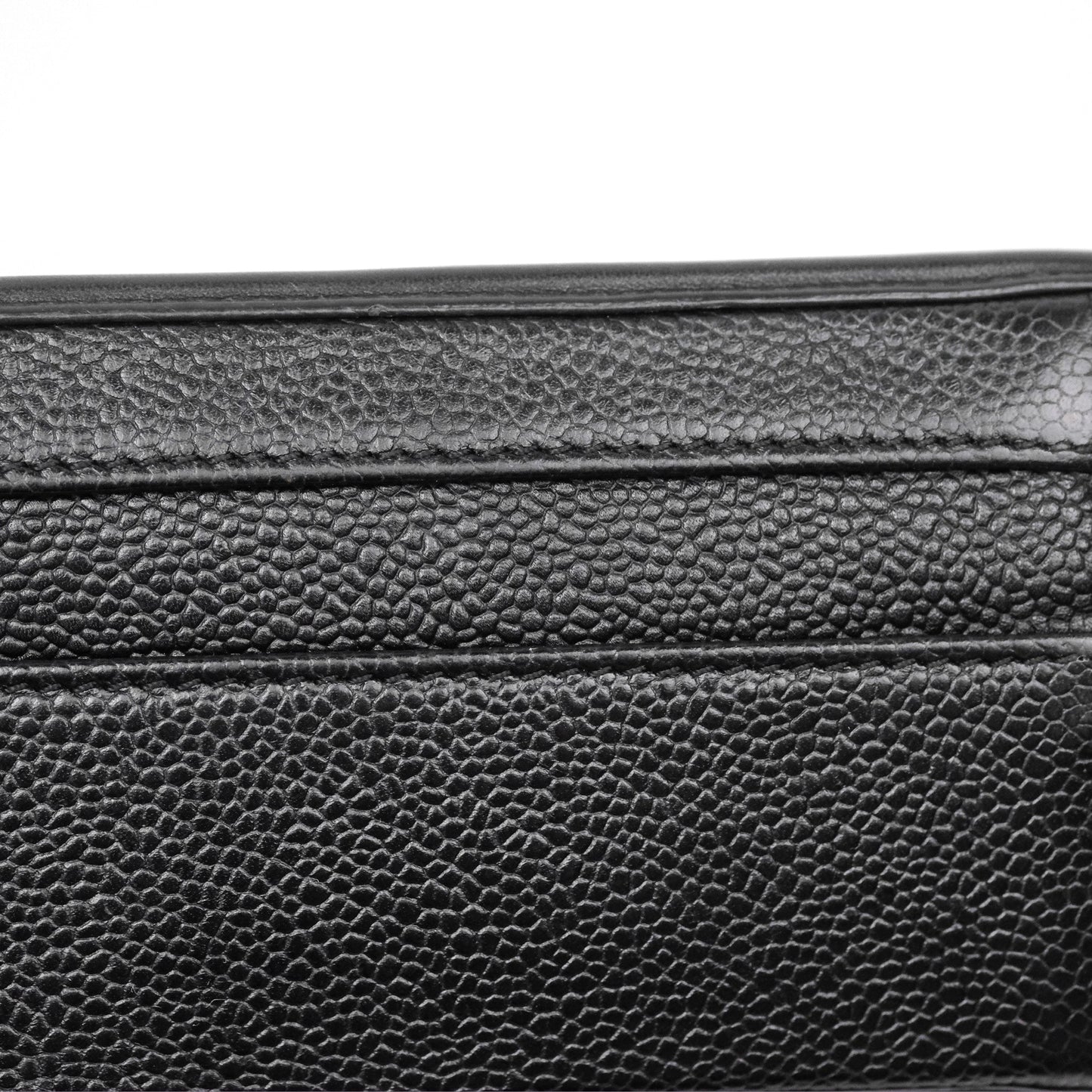 Chanel Quilted Medium CC Filigree Vanity Case Black Caviar Gold Hardware