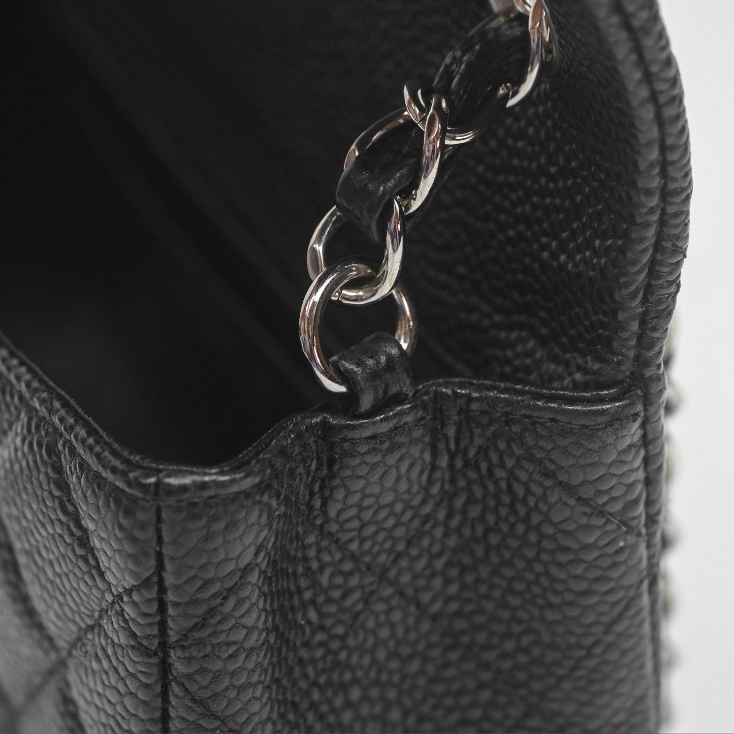 Chanel Mini Rectangular Flap Quilted Black Caviar Silver Hardware