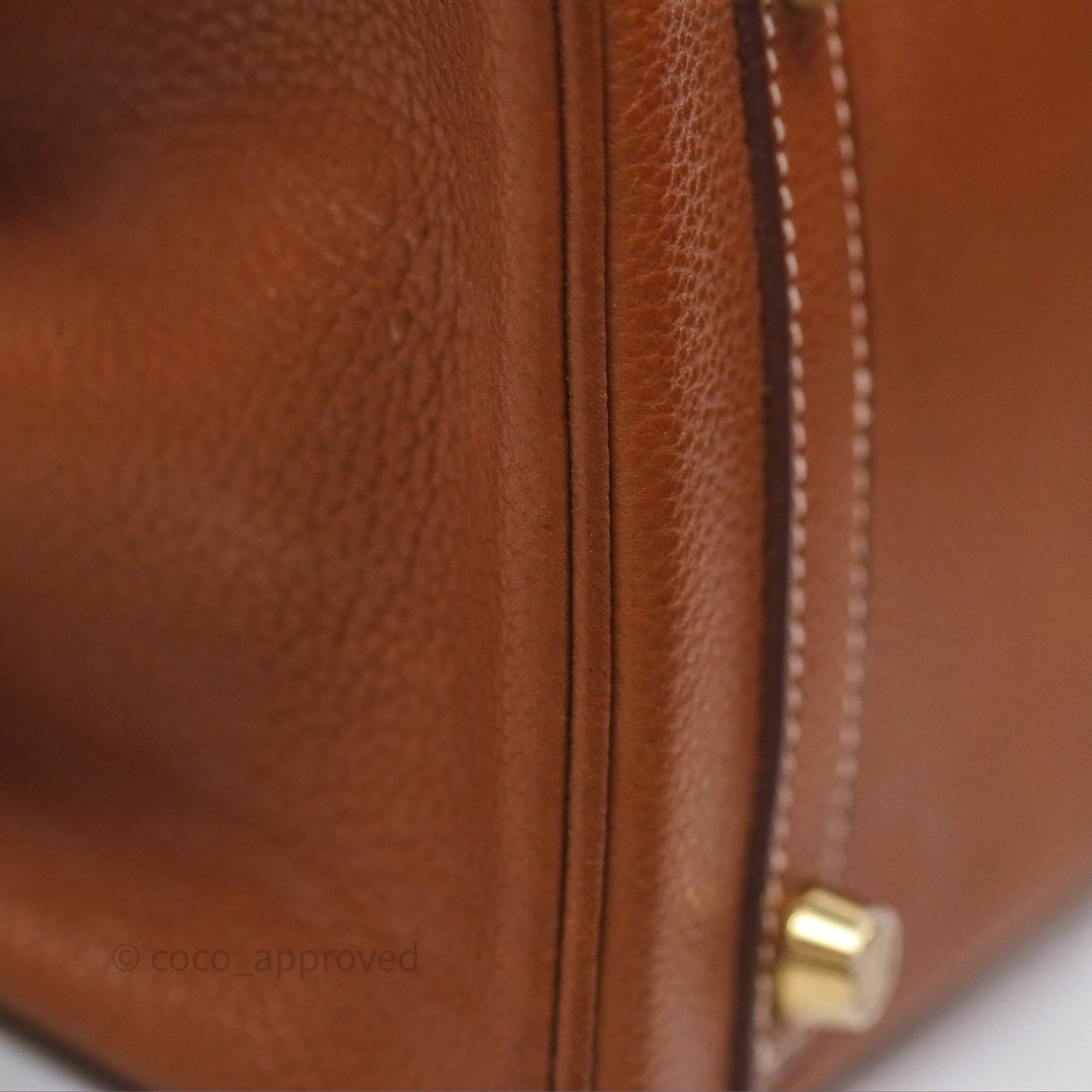 Hermès Birkin 25 Retourne Fauve 34 Barenia Gold Hardware