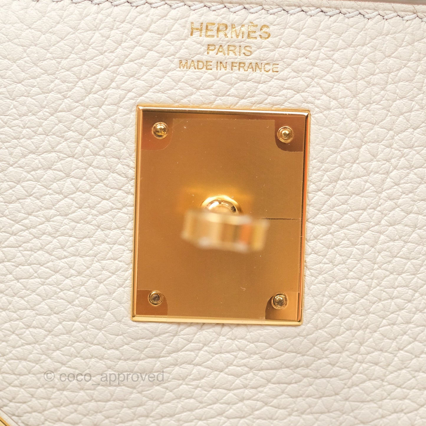 Hermès Kelly 28 Retourn Craie 10 Togo Gold Hardware