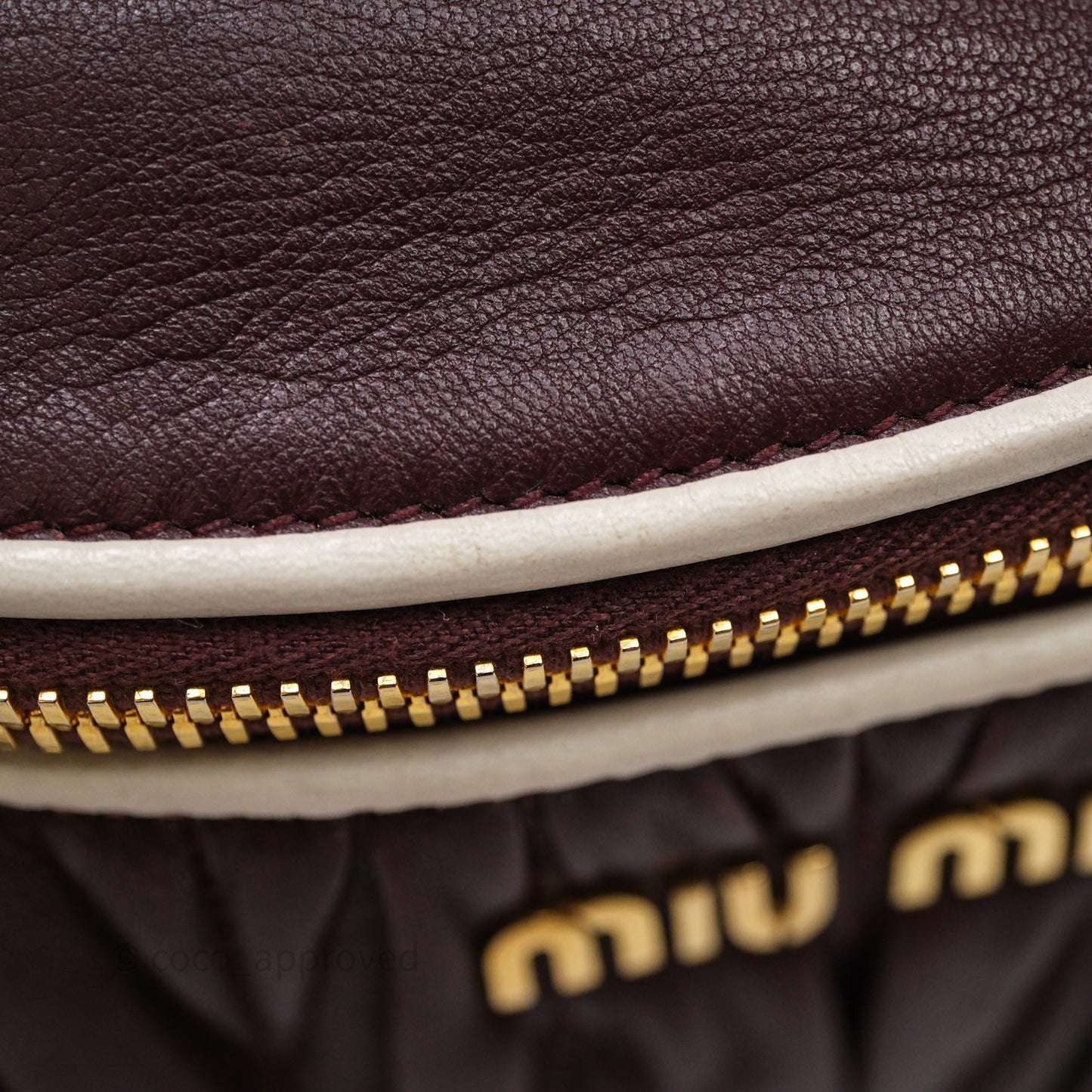 Miu Miu Bumbag Burgundy/Pink Gold Hardware