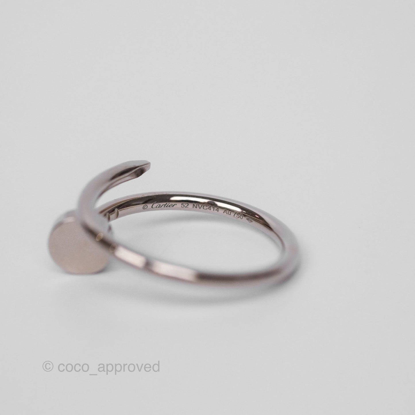 Cartier Juste un Clou Ring Small Model White Gold Size 52