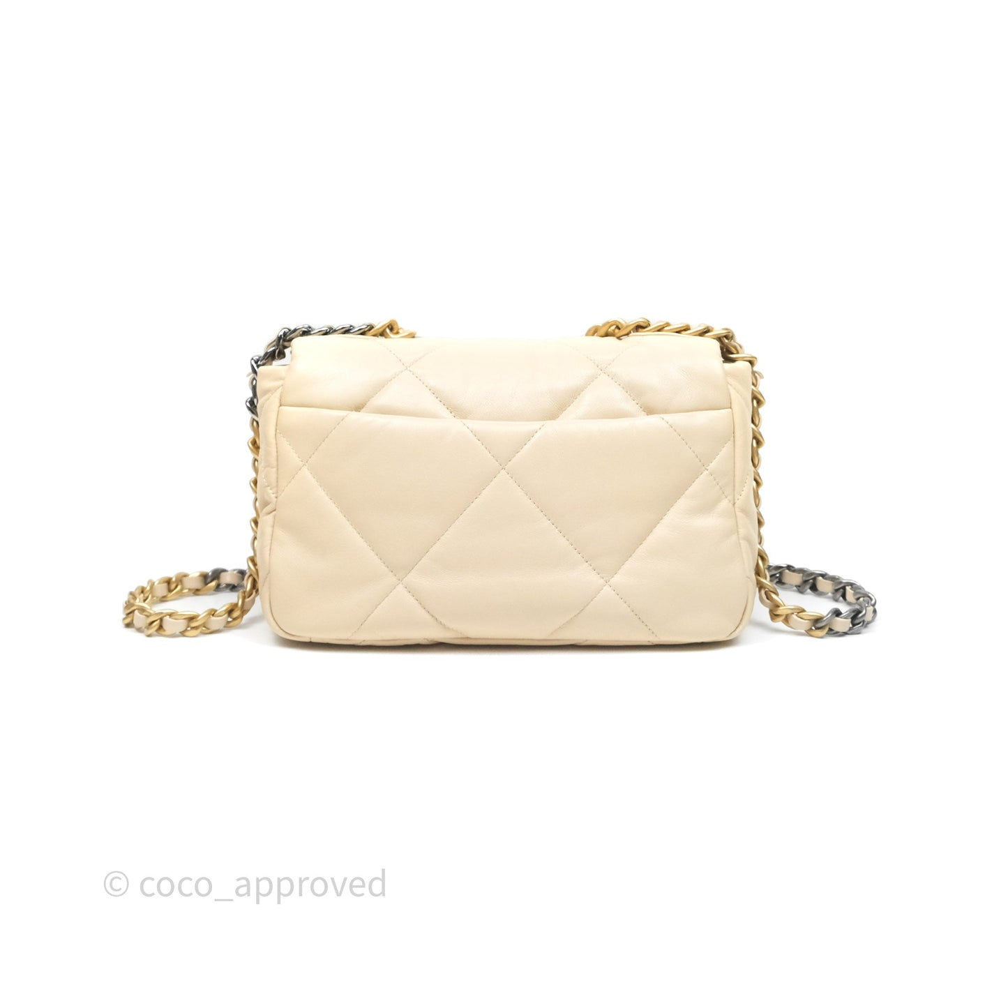 Chanel 19 Small Beige Mixed Hardware