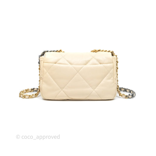 Chanel 19 Small Beige Mixed Hardware