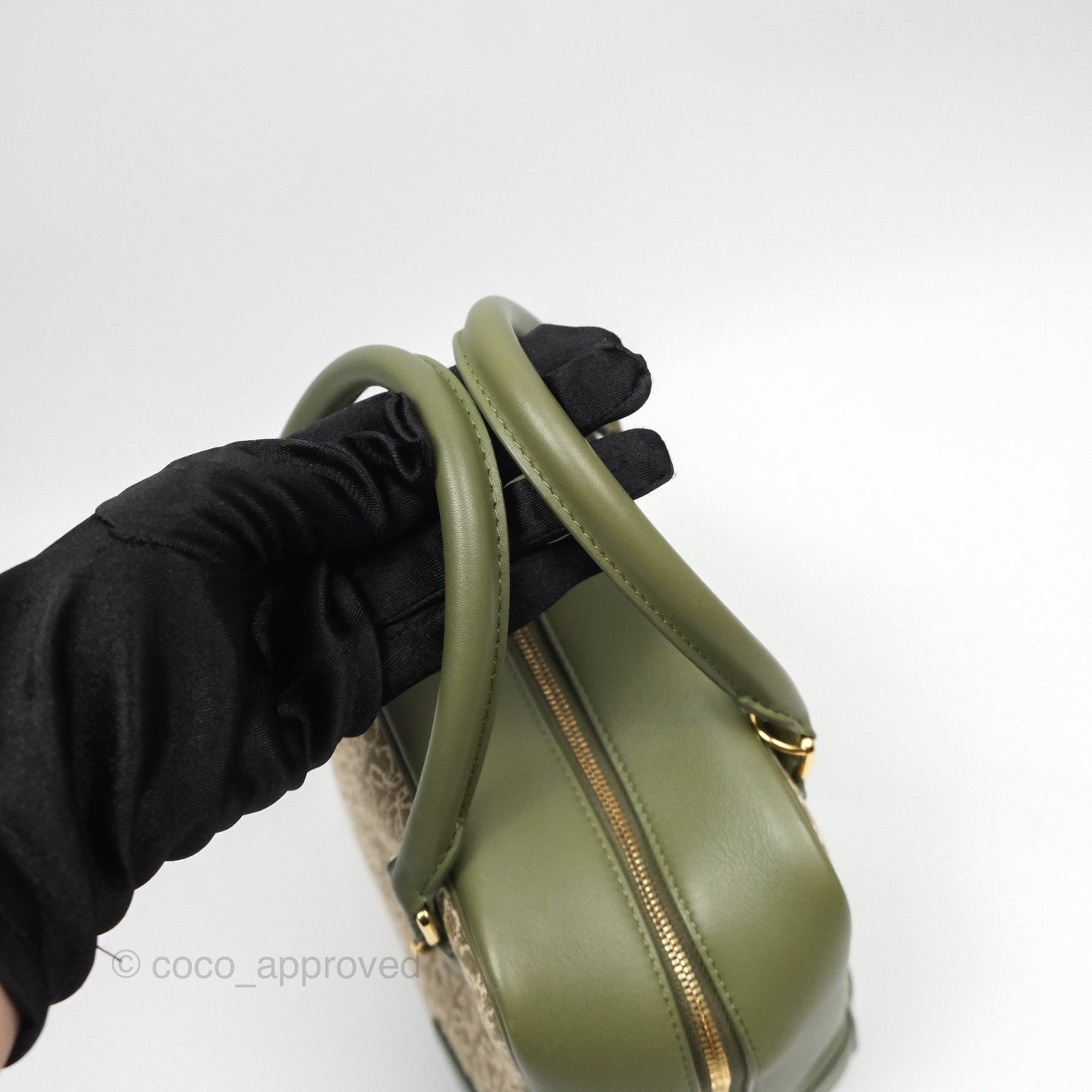 Loewe Amazona 19 Square Green/ Avocado Green in Anagram Jacquard and Calfskin
