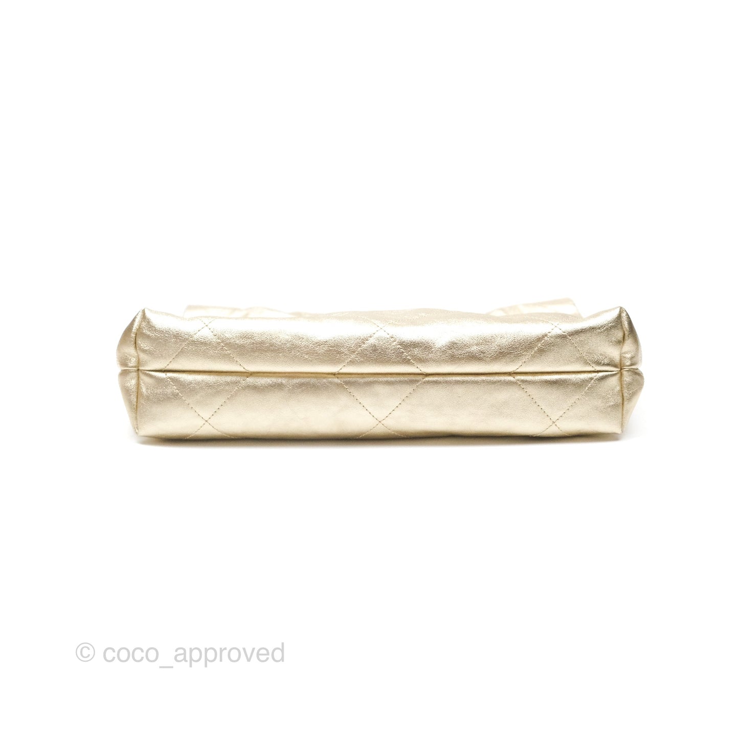 Chanel 22 Small Quilted Iridescent Gold Gold Hardware
