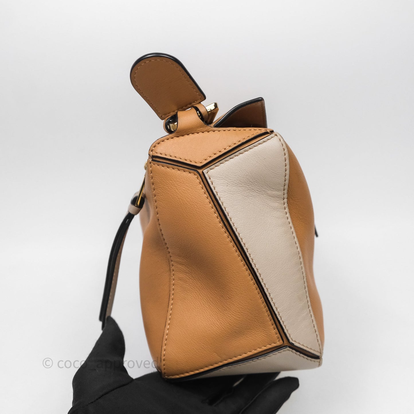 Loewe Small Puzzle Bag Warm Desert & Mink Two Tone Calfskin
