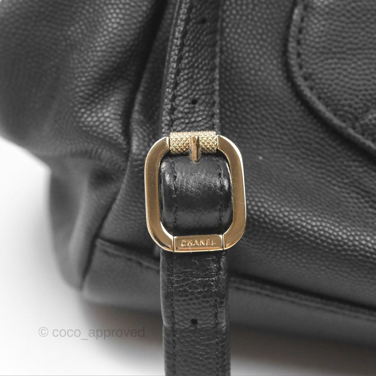 Chanel Quilted Business Affinity Backpack Black Caviar Gold Hardware