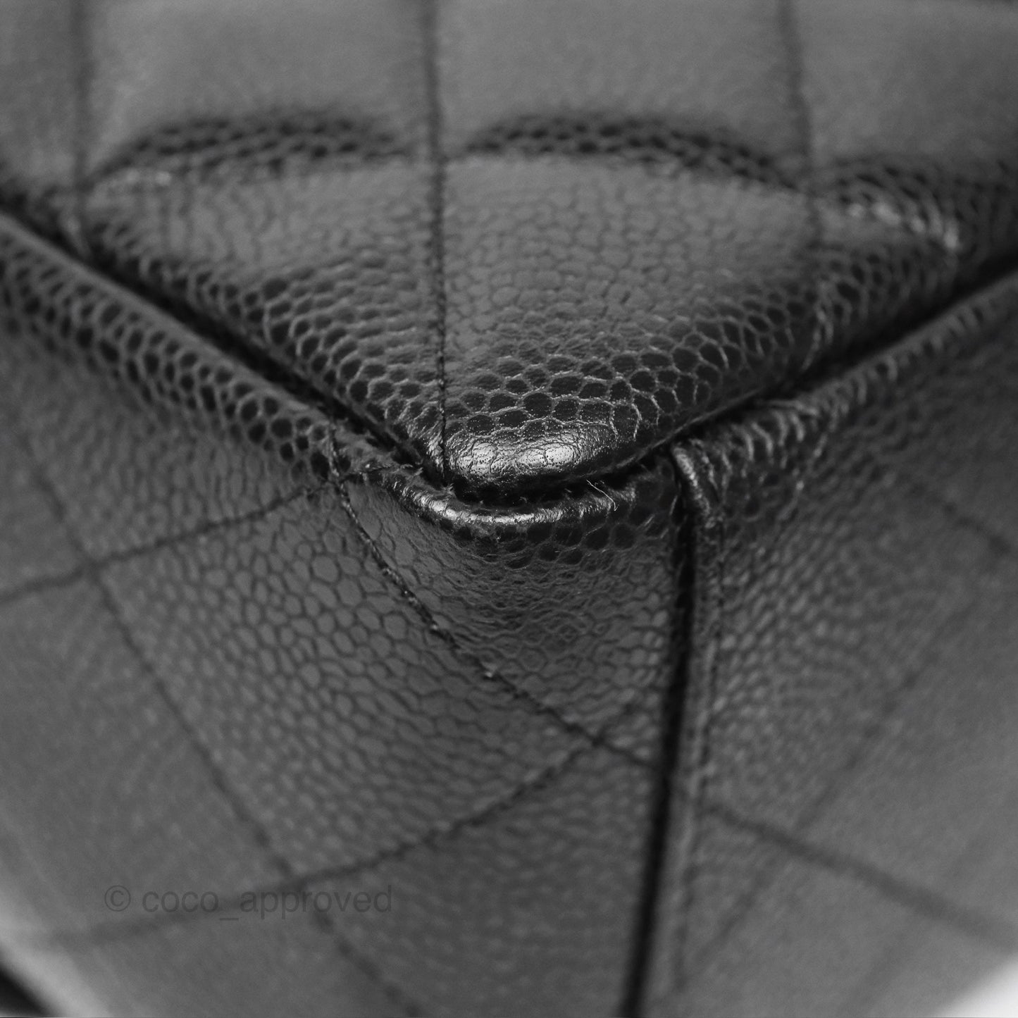 Chanel Maxi Single Flap Quilted Black Caviar Silver Hardware