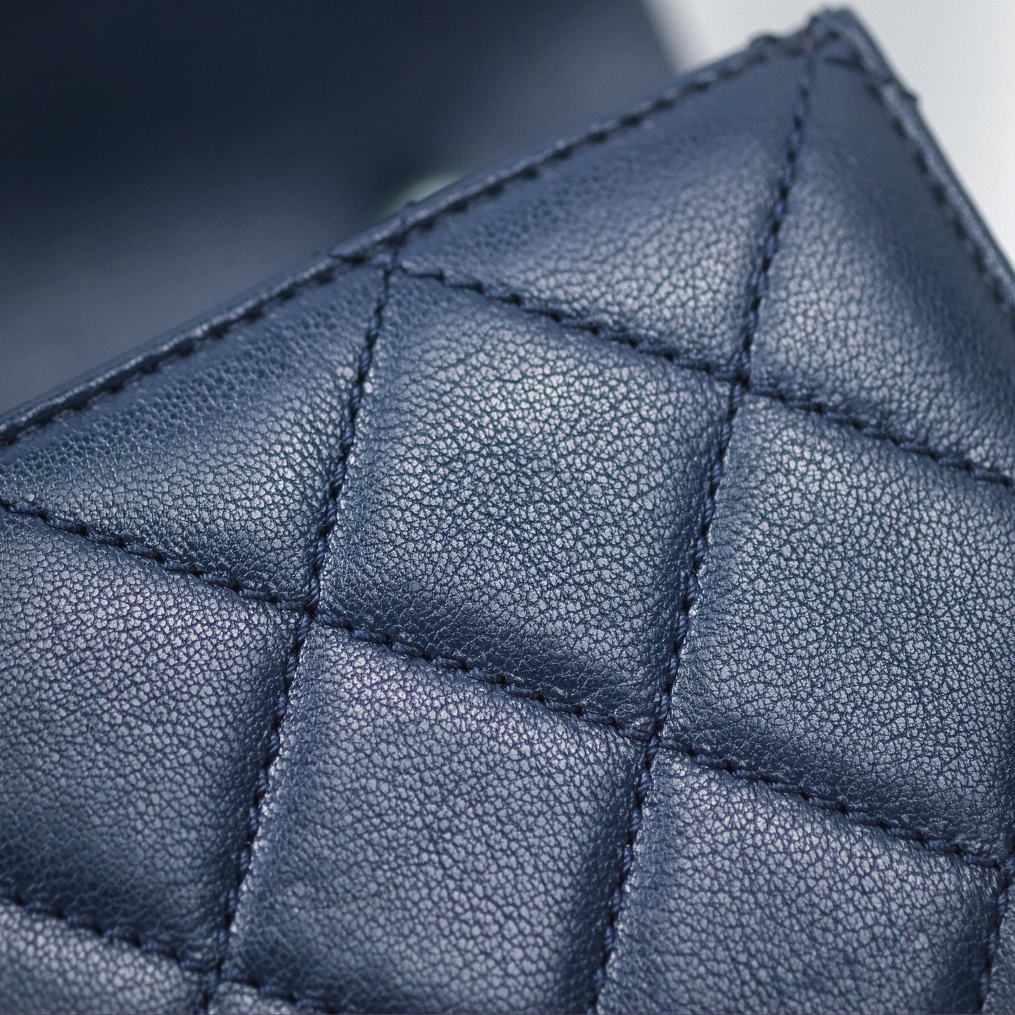 Chanel Beauty Lock Flap Bag Navy Sheepskin Aged Gold Hardware