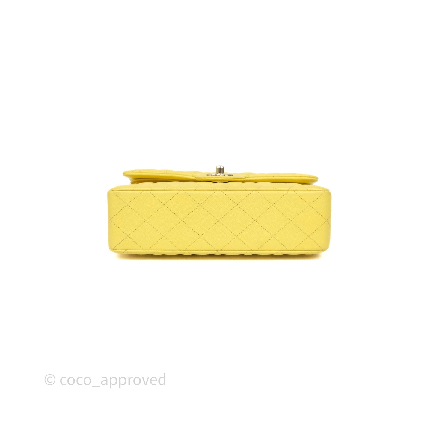 Chanel Small Classic Flap Quilted Yellow Caviar Gold Hardware