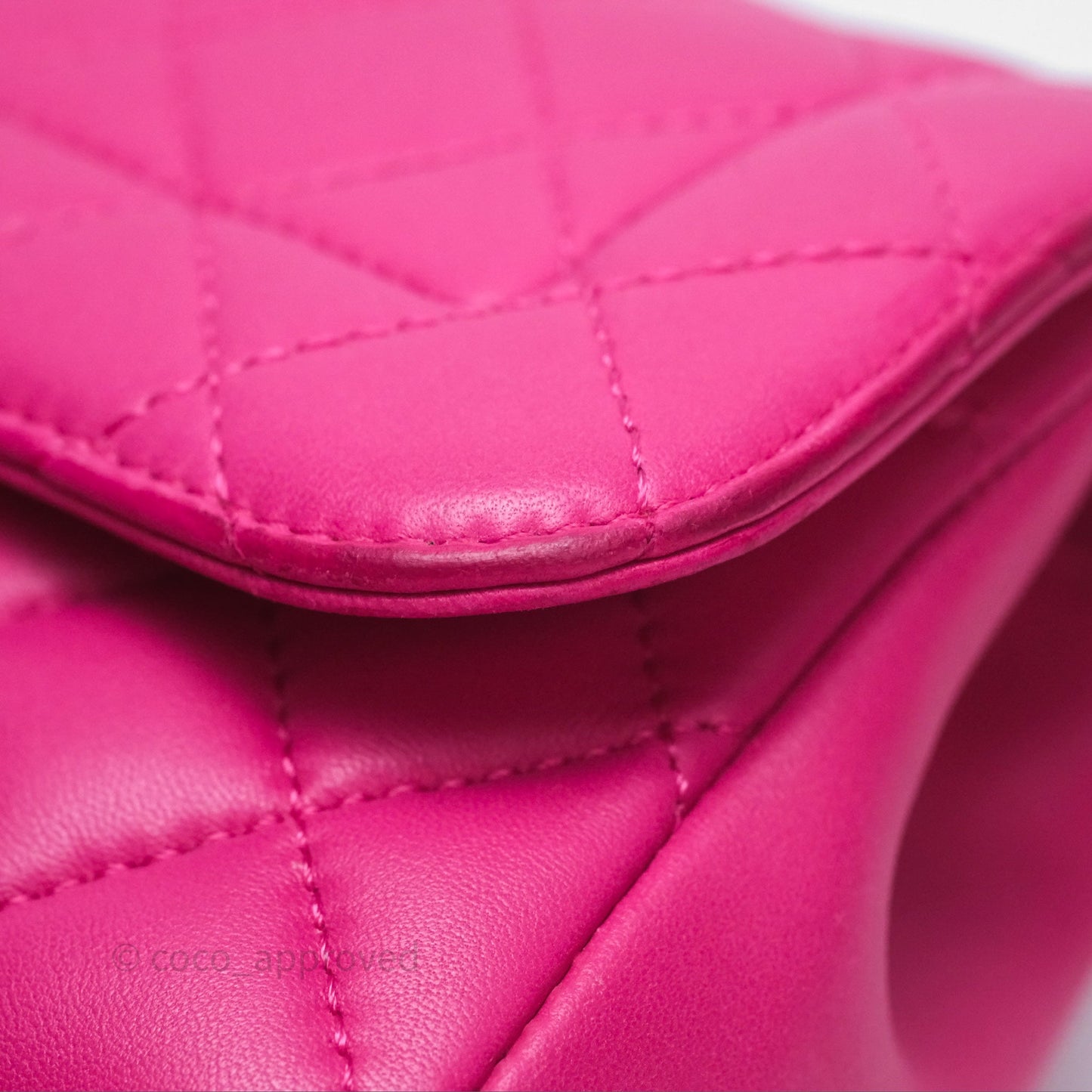 Chanel Quilted Mini Mademoiselle Chic Flap Dark Pink Lambskin Aged Gold Hardware
