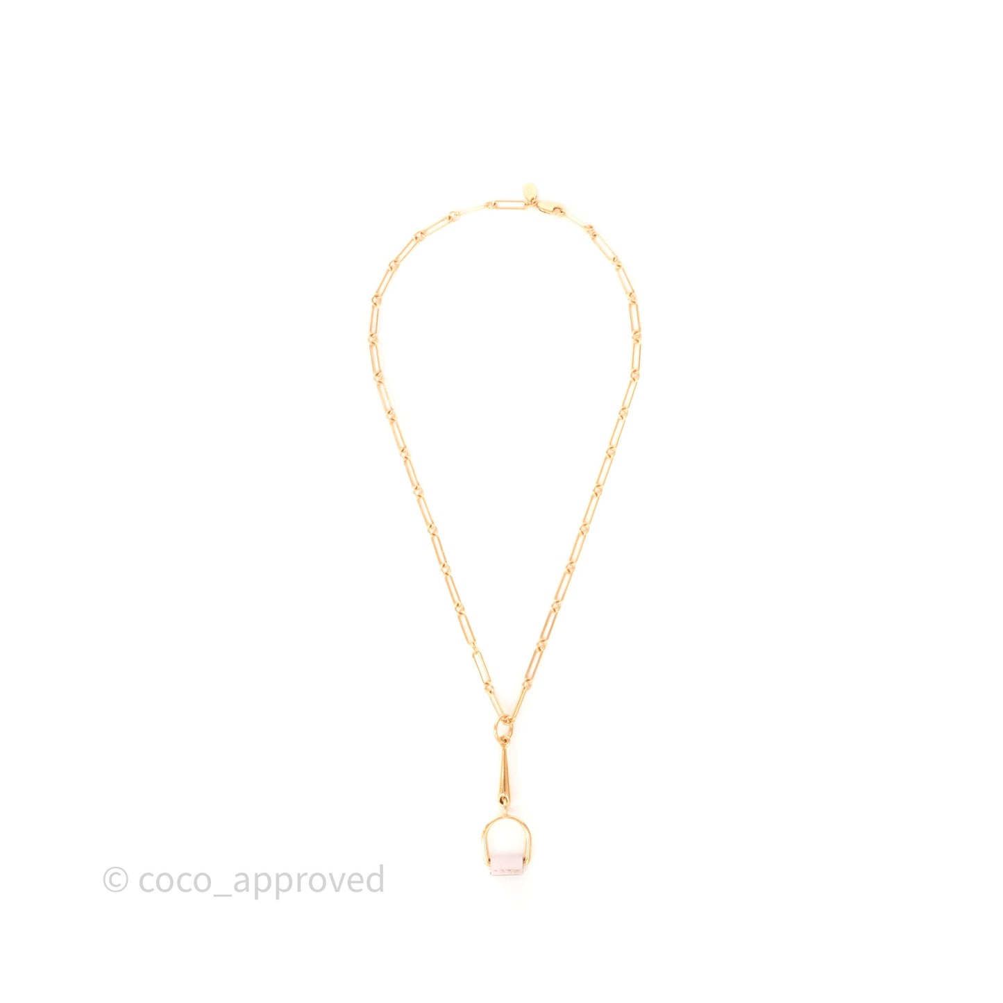 Hermès Heritage Equestre Pendant PM Mauve Pâle 09 Rose Gold Tone