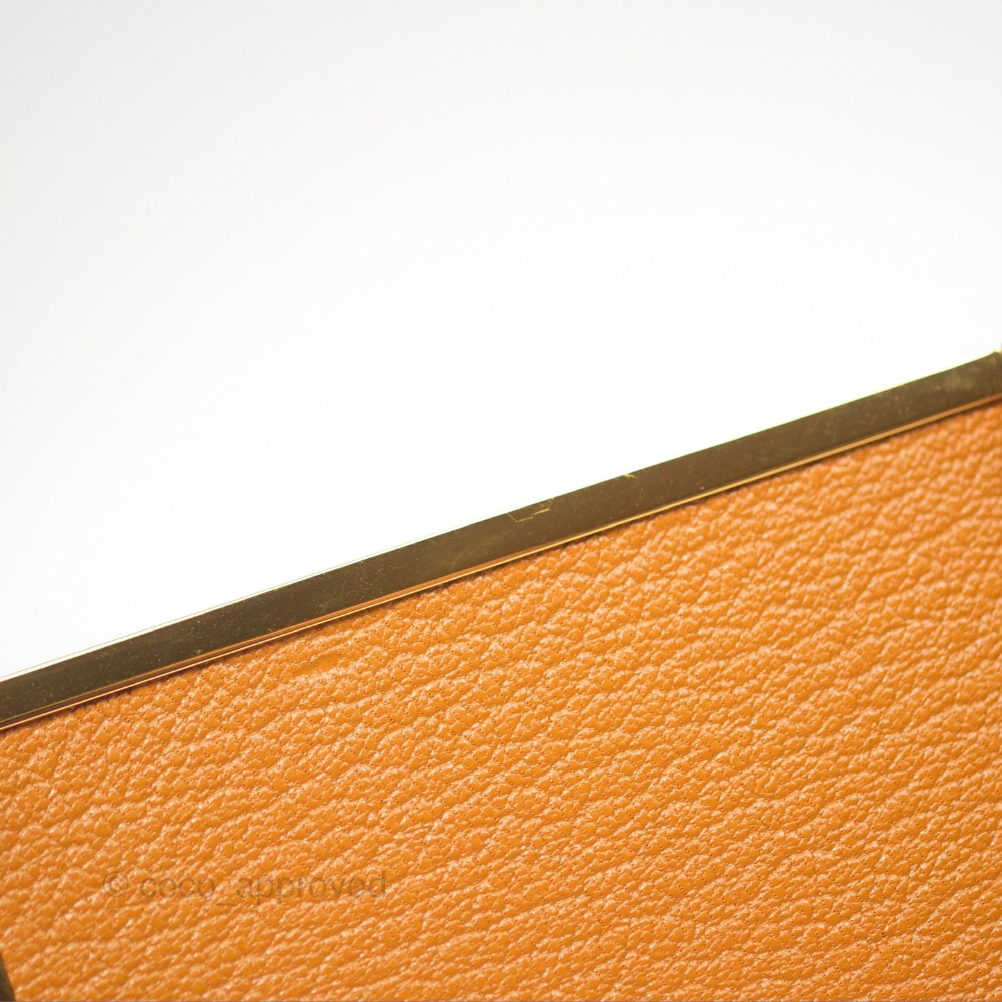 Hermès Geta Bag Caramel Chevre Mysore Gold Hardware