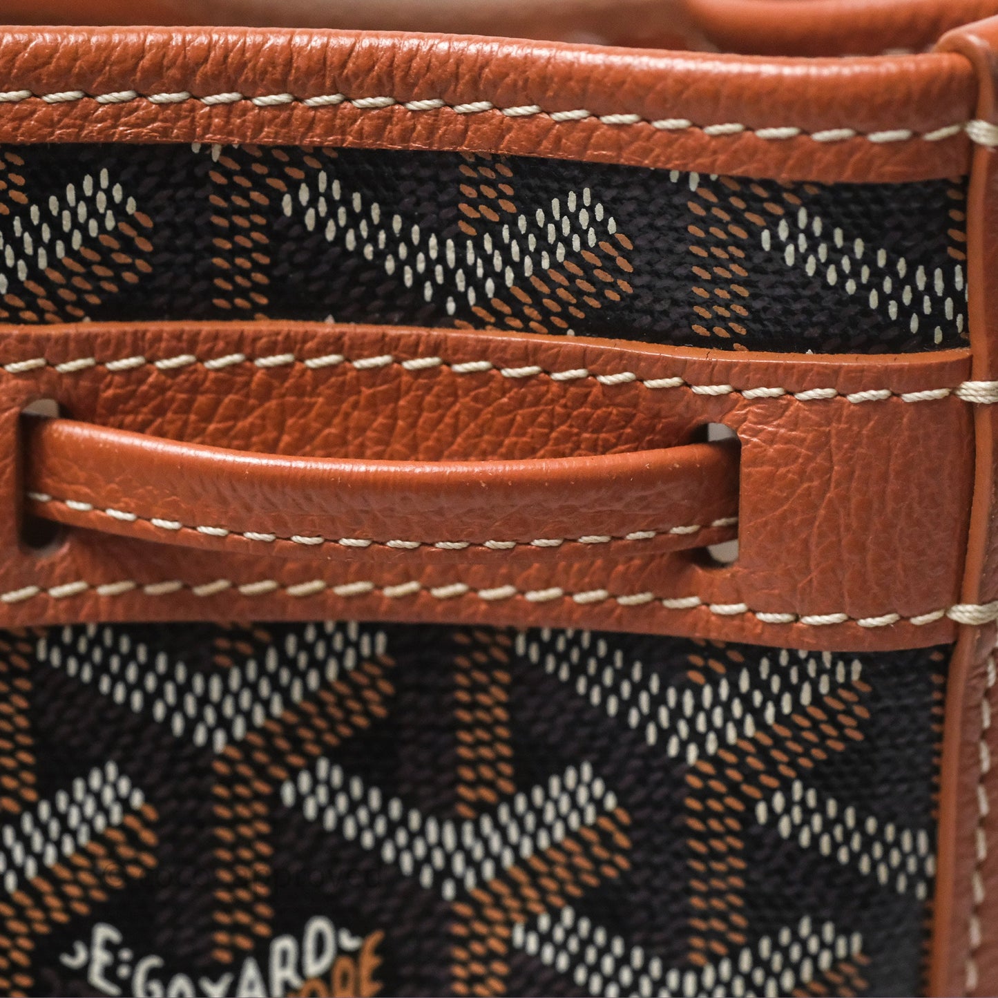 Goyard Petit Flot Bucket Bag Black & Tan Goyardine