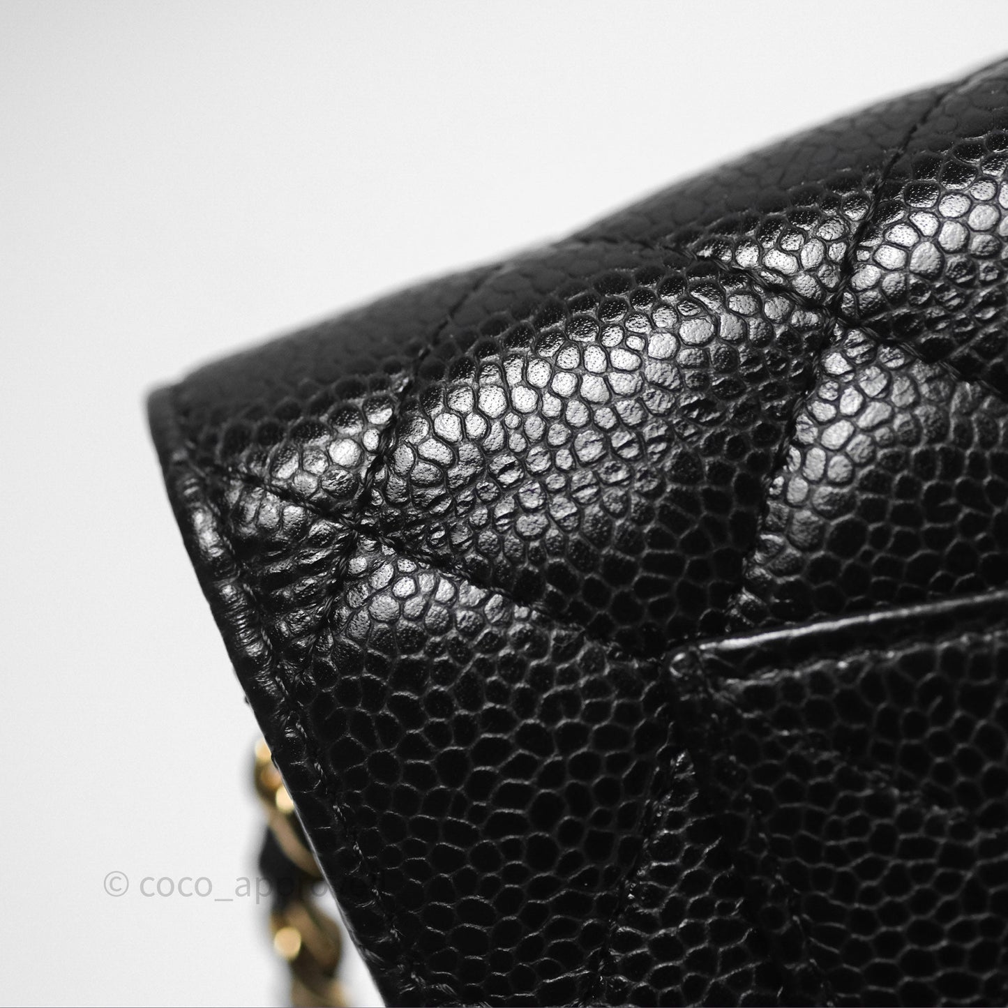 Chanel Quilted WOC Black Caviar Gold Hardware