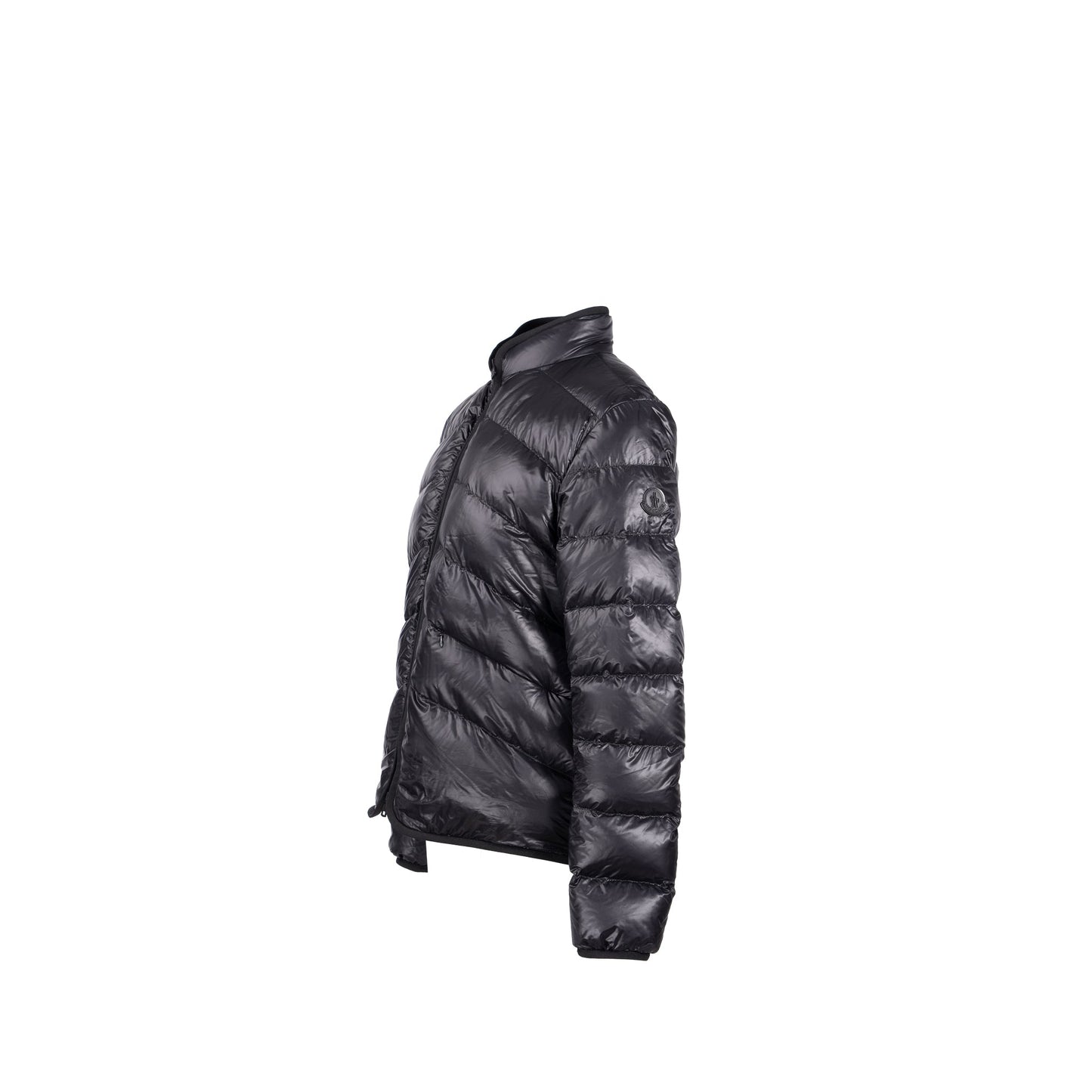 Moncler size 3 men’s zip padded jacket black