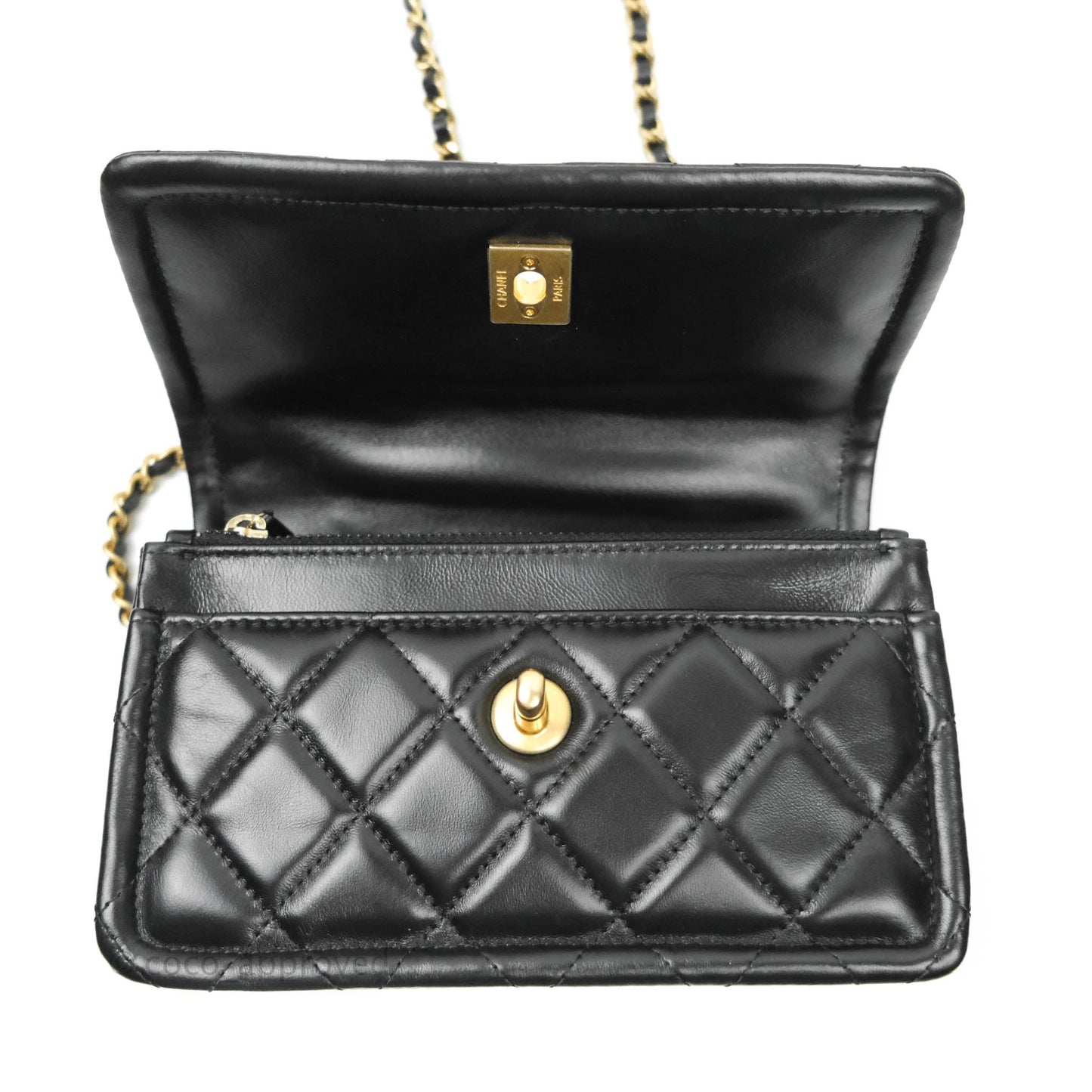 Chanel Clutch With Chain (O-purse-vanity With Chain) Black