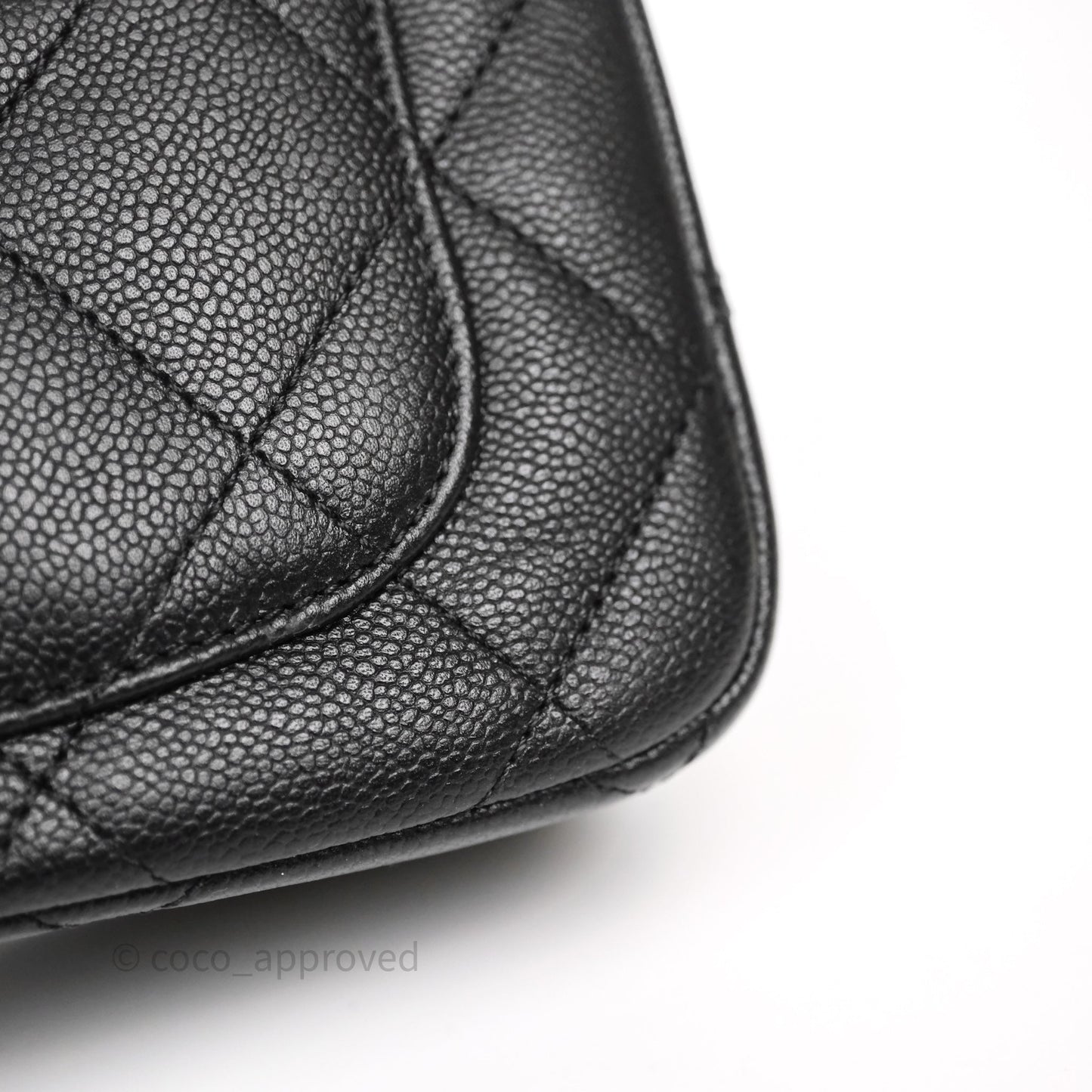 Chanel Mini Flap Bag Heart Adjustable Chain Black Caviar Aged Gold Hardware