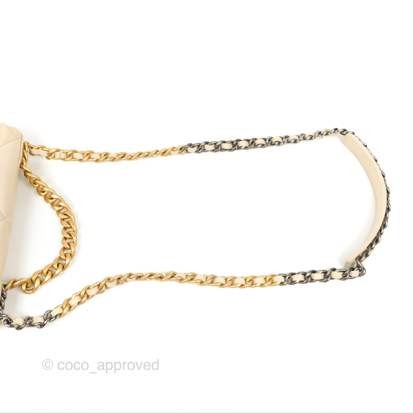 Chanel 19 Small Ivory Beige Mixed Hardware