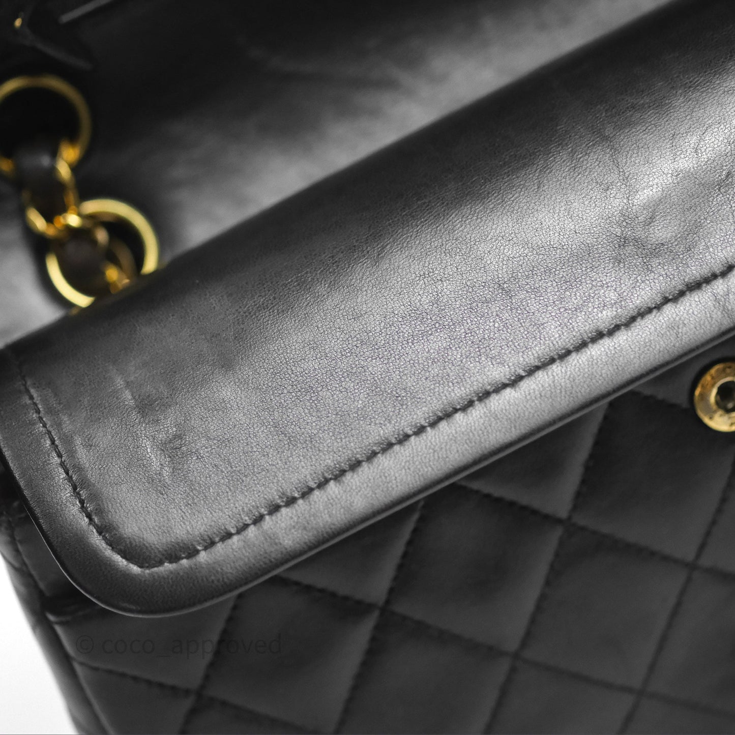 Chanel Classic Vintage Small Flap Black Lambskin 24K Gold Hardware