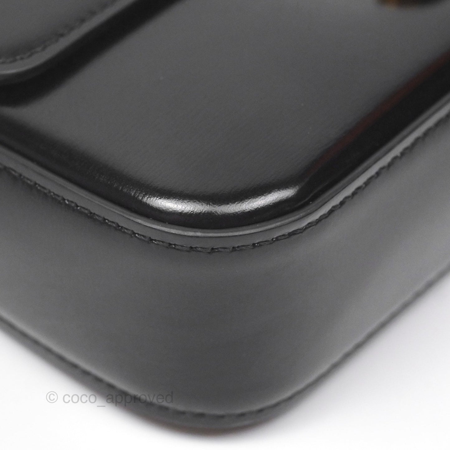 Celine Triomphe Shoulder Bag Black Calfskin