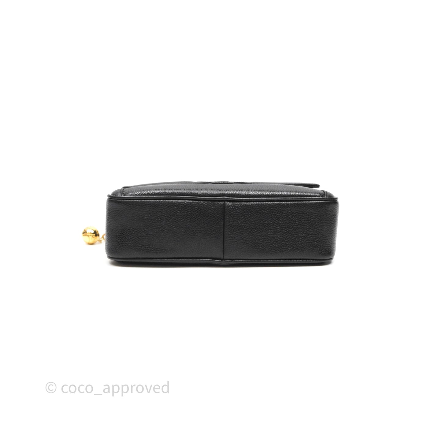 Chanel Vintage CC Camera Bag Black Caviar 24 Gold Hardware