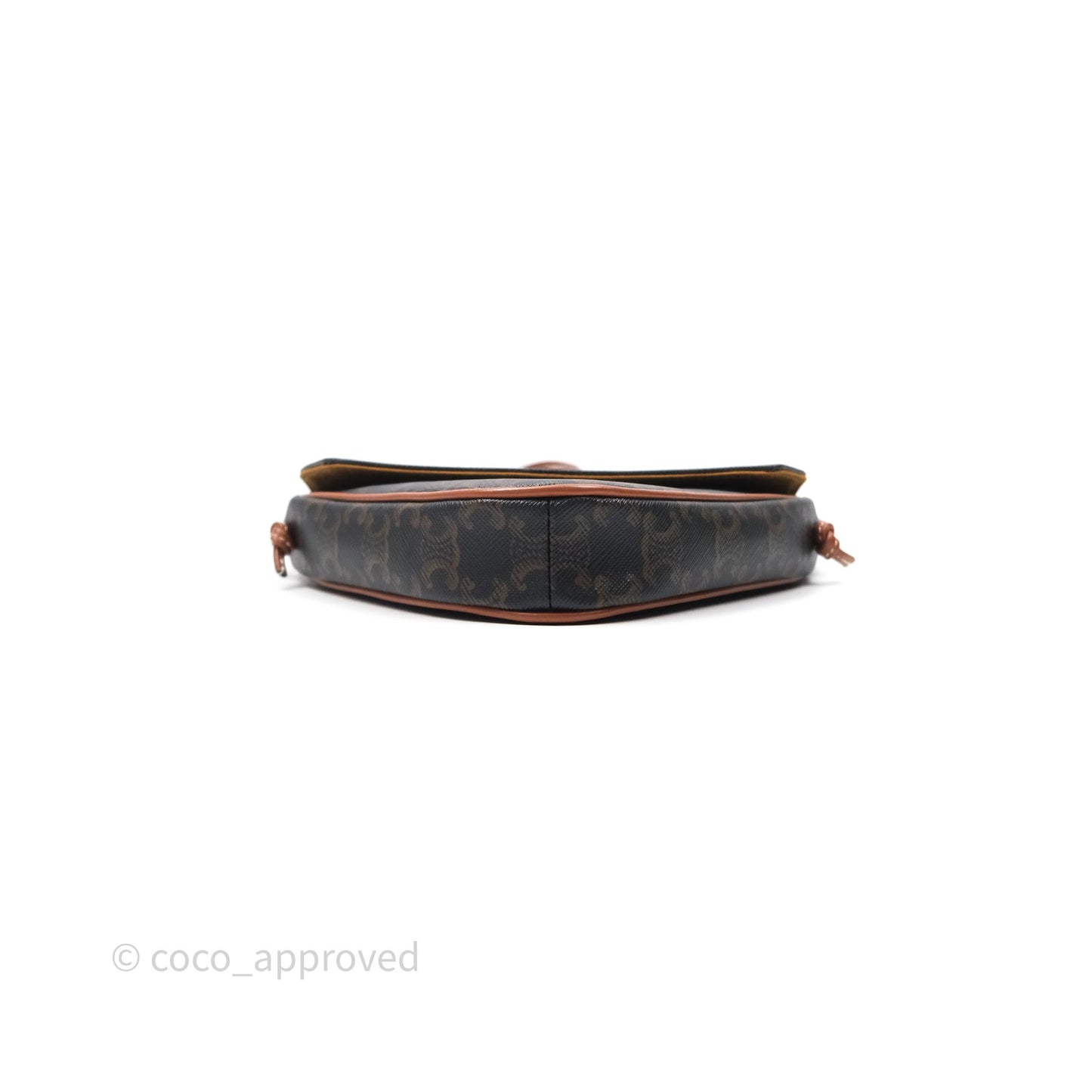 Celine Triangle Crossbody Bag Triomphe Canvas Tan